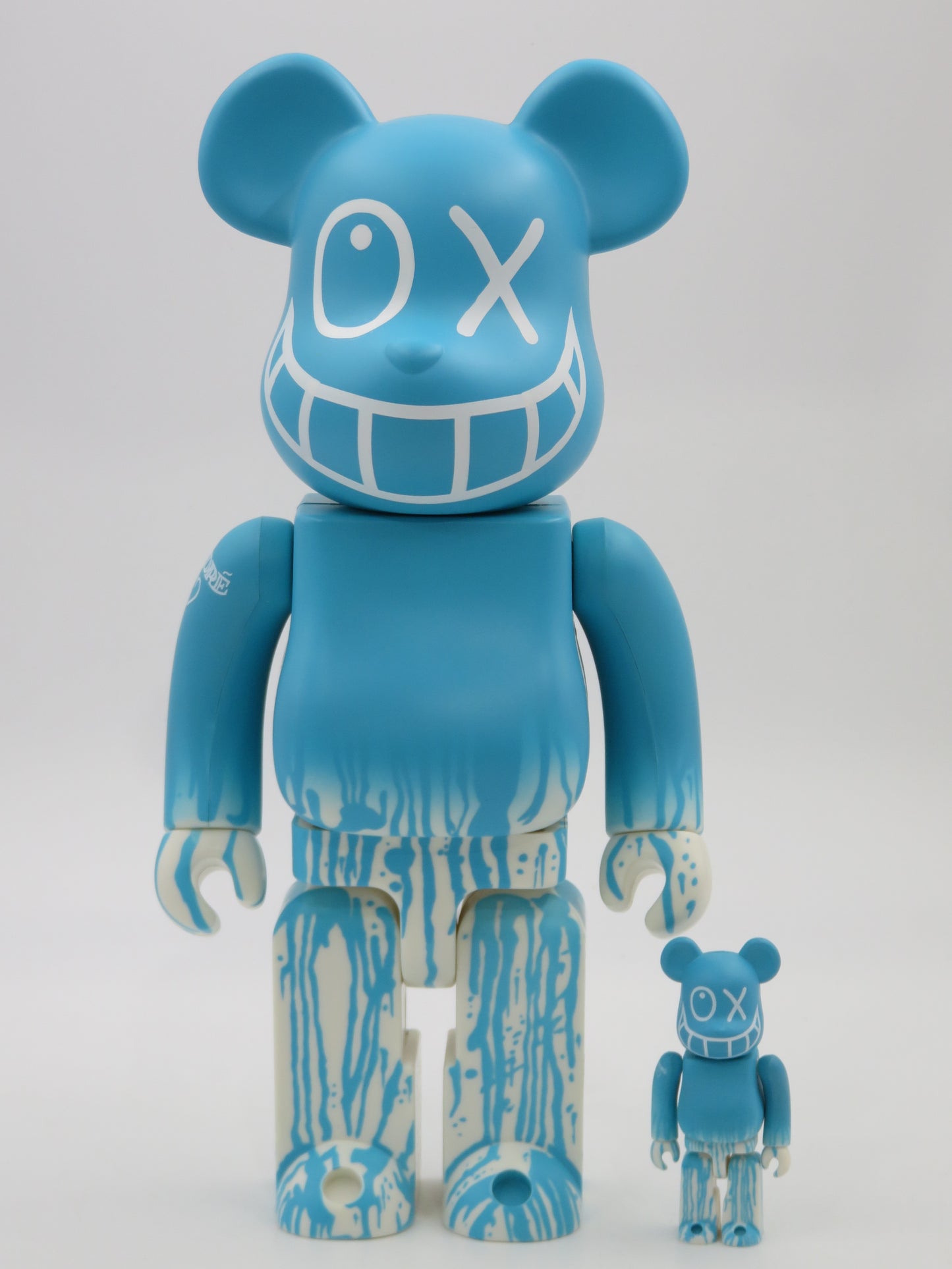 BEARBRICK Isetan "Andre" 400% & 100% Figure Set - Medicom Toy (2006) Blue Be@rbrick Art Toy