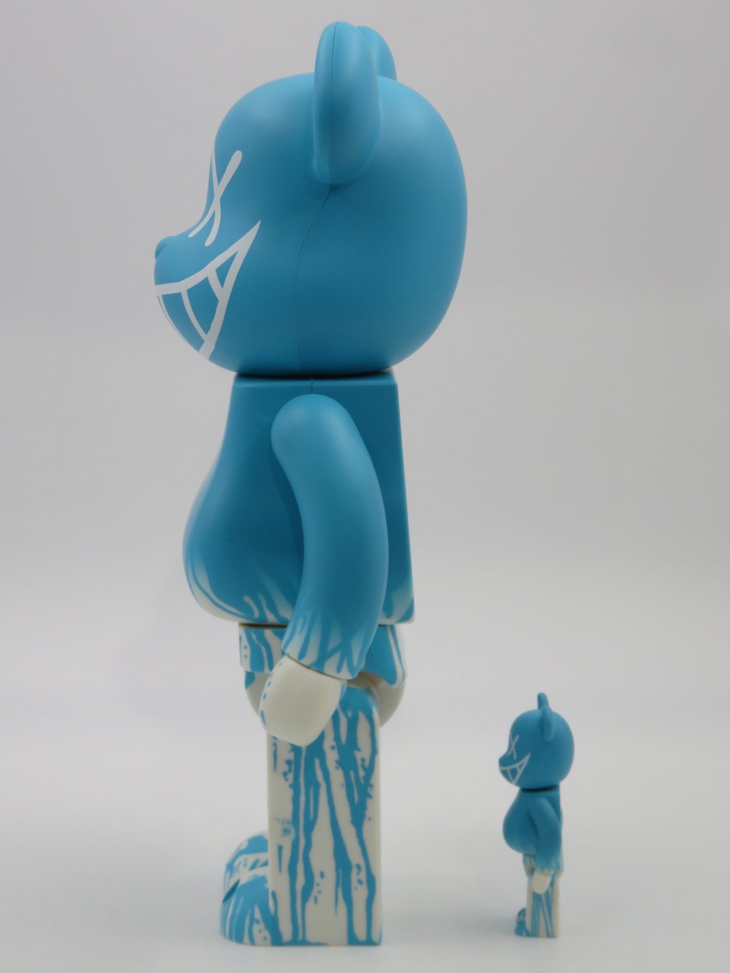 BEARBRICK Isetan "Andre" 400% & 100% Figure Set - Medicom Toy (2006) Blue Be@rbrick Art Toy