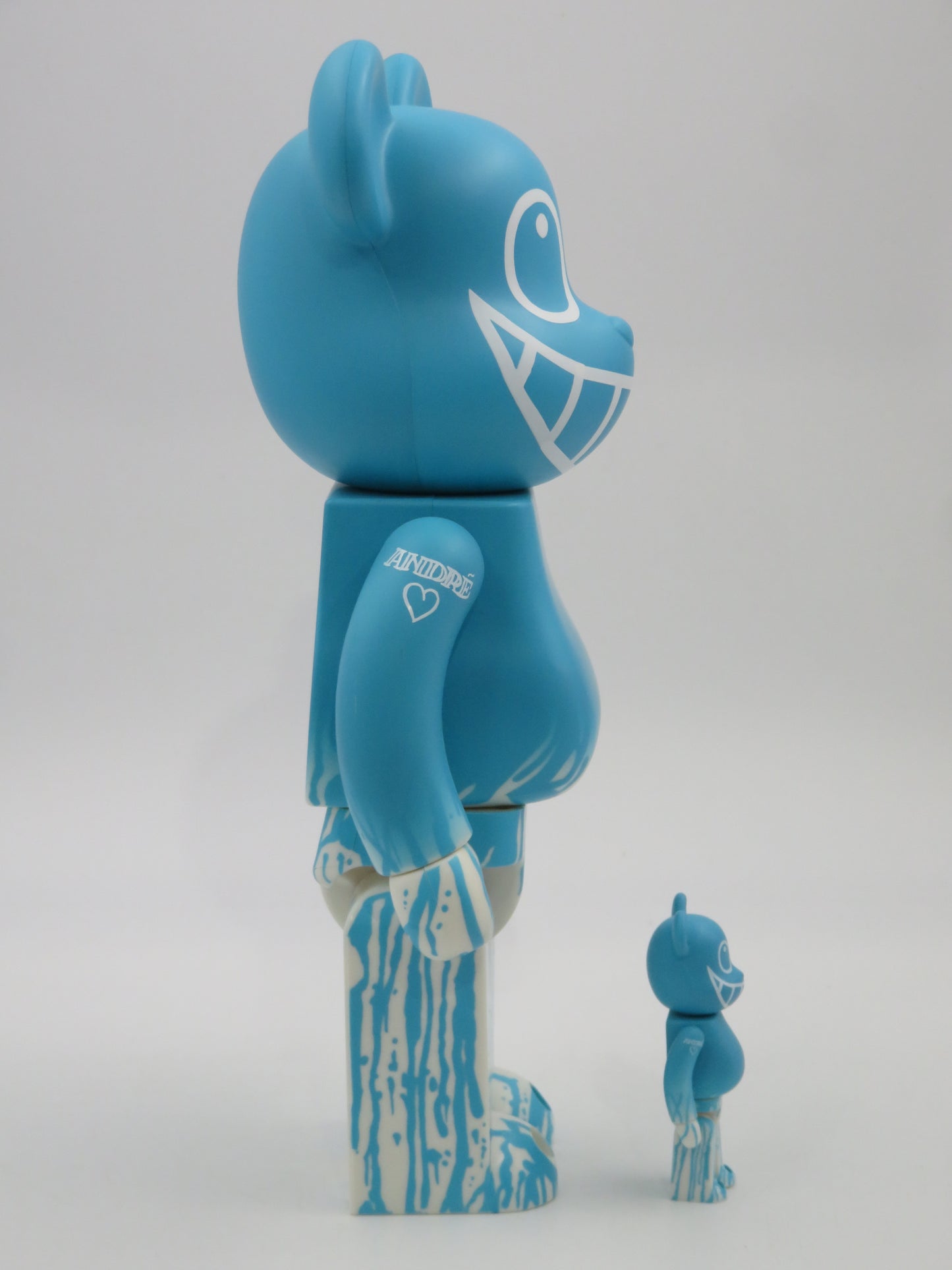 BEARBRICK Isetan "Andre" 400% & 100% Figure Set - Medicom Toy (2006) Blue Be@rbrick Art Toy