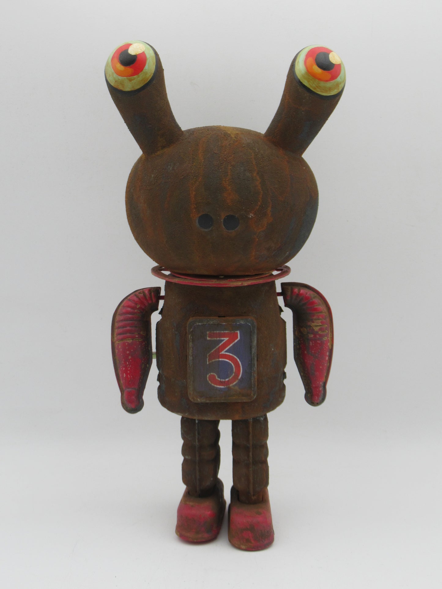 CUSTOM Dunny Metal Wind-Up Toy Figure - Glenn Barr x Kidrobot (c. 2005 ) Collectible Art Toy