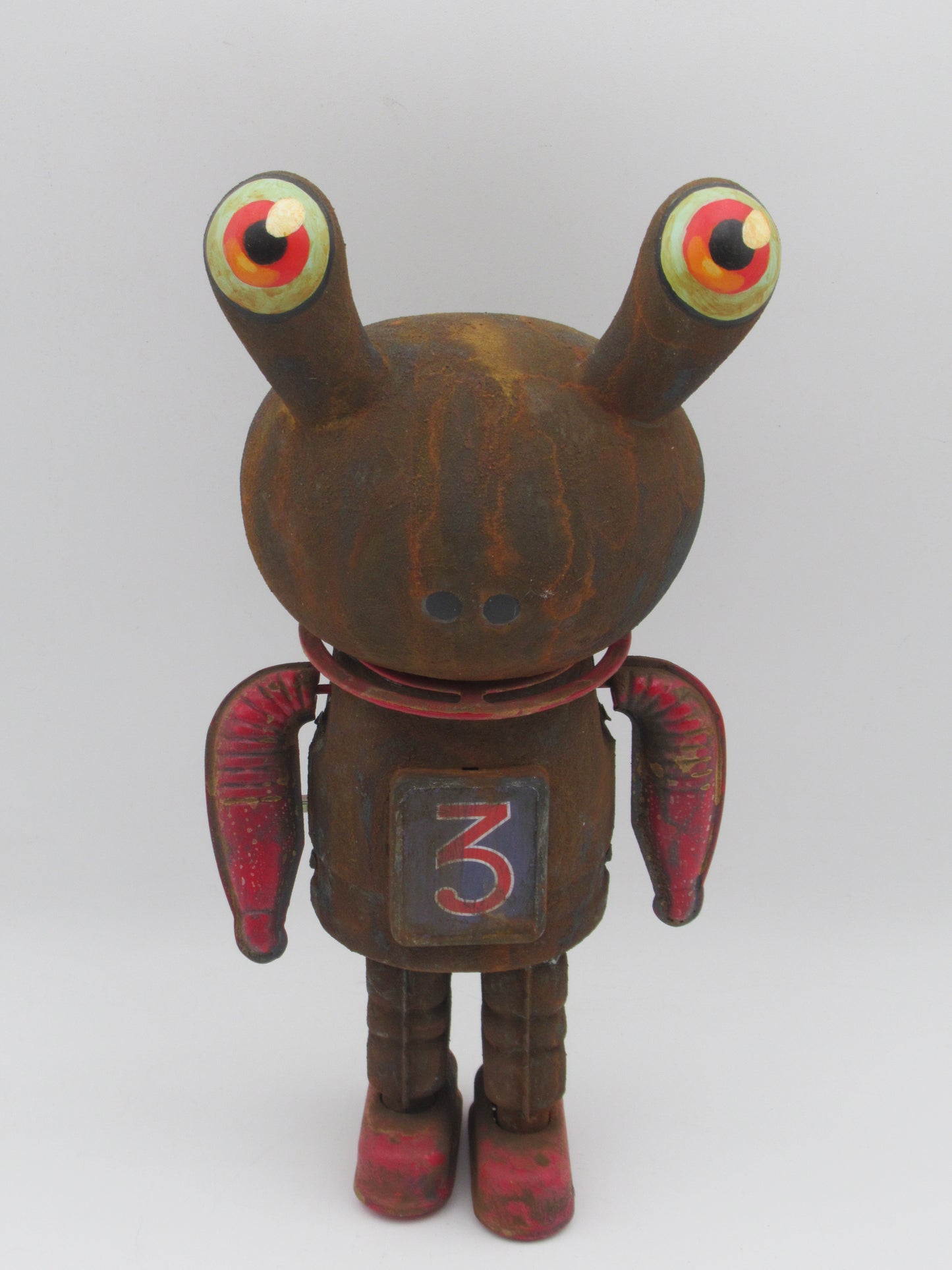 CUSTOM Dunny Metal Wind-Up Toy Figure - Glenn Barr x Kidrobot (c. 2005 ) Collectible Art Toy