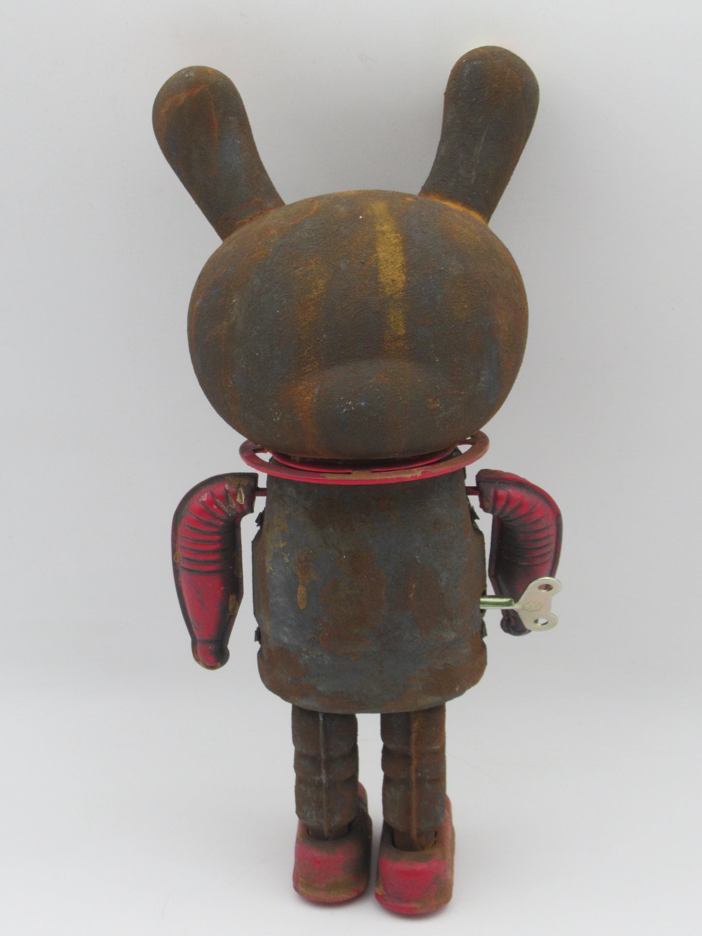 CUSTOM Dunny Metal Wind-Up Toy Figure - Glenn Barr x Kidrobot (c. 2005 ) Collectible Art Toy