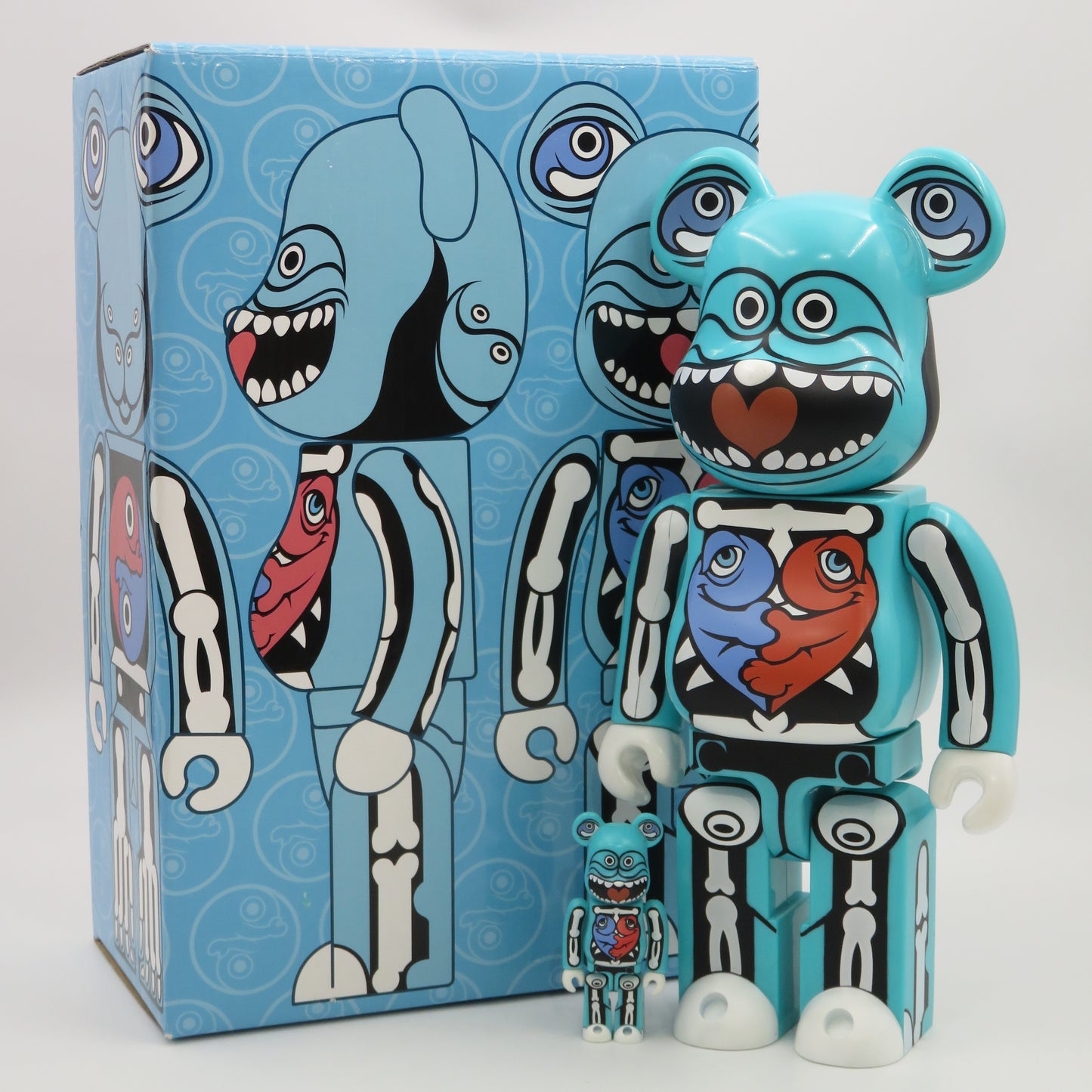 BEARBRICK Ron English SDCC 400% & 100% Figure Set - Medicom Toy (2007) Be@rbrick Art Toy