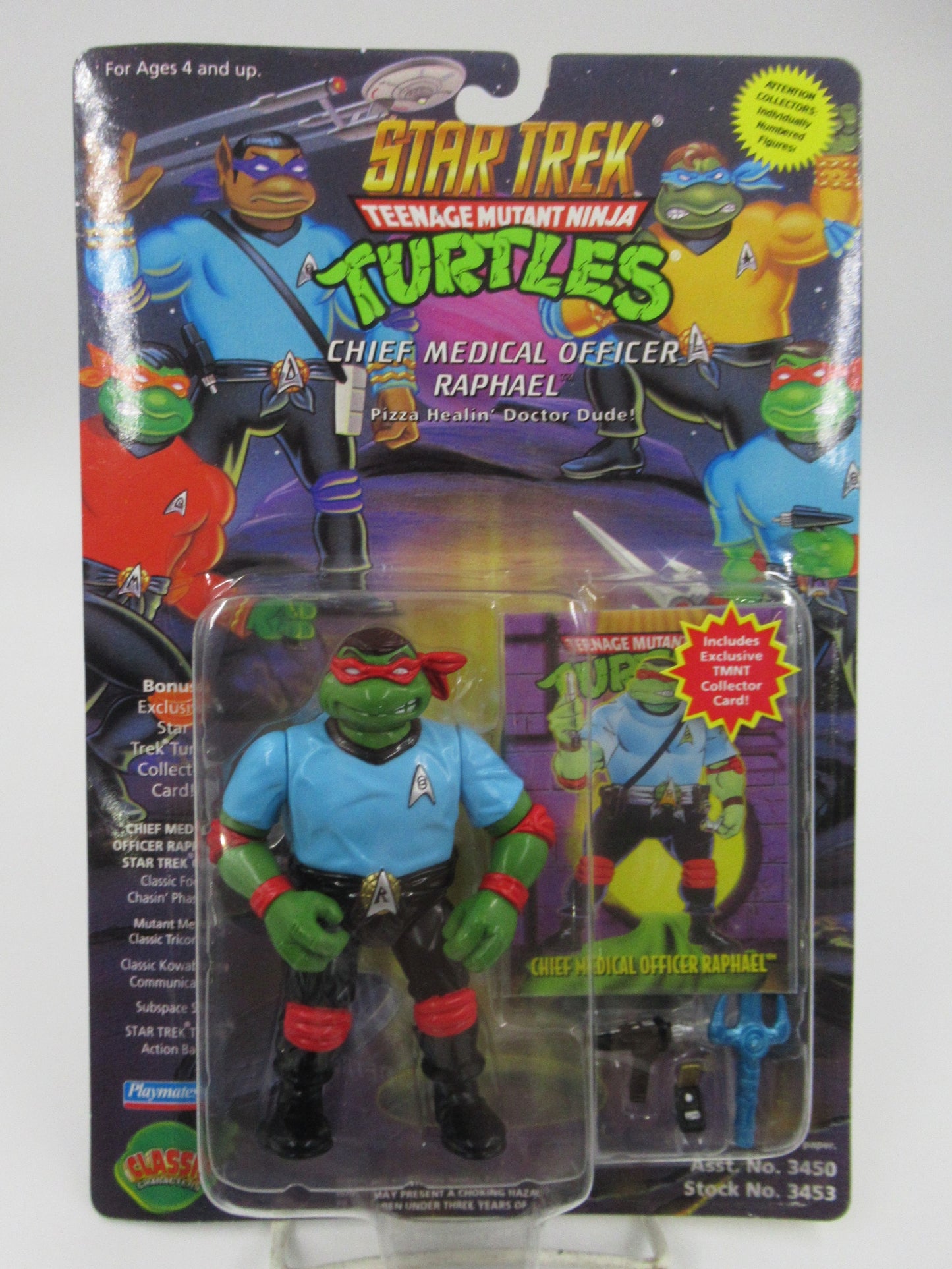 TMNT Star Trek 4.5" Teenage Mutant Ninja Turtles Action Figure Set of 4 - Playmates (1994)