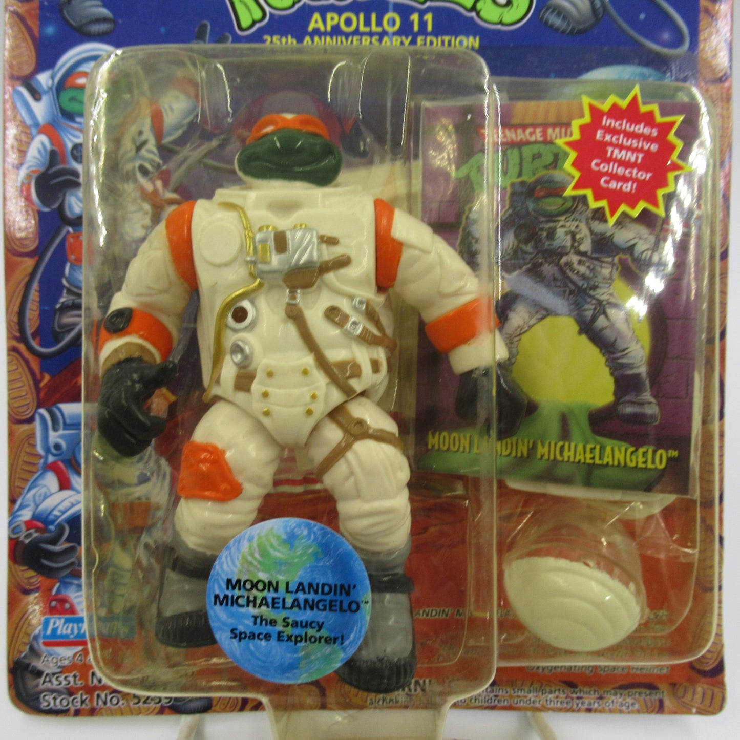 TMNT Apollo 11 Moon Landin' Michaelangelo 4.5" Figure Teenage Mutant Ninja Turtles - Playmates (1994)