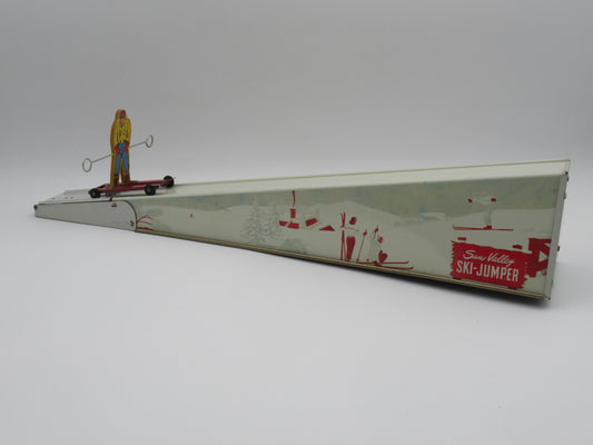 VINTAGE "Sun Valley" Ski-Jumper Tin Litho Toy - Wolverine (1940s) Working Post WWII Toy