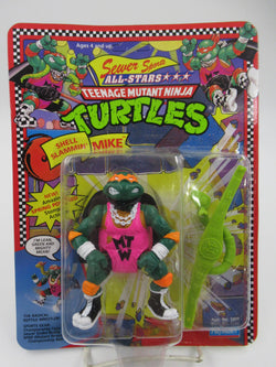 Teenage Mutant Ninja Turtles Sewer Sports Raph + Mike 4.5" Figure TMNTs - Playmates (1991)