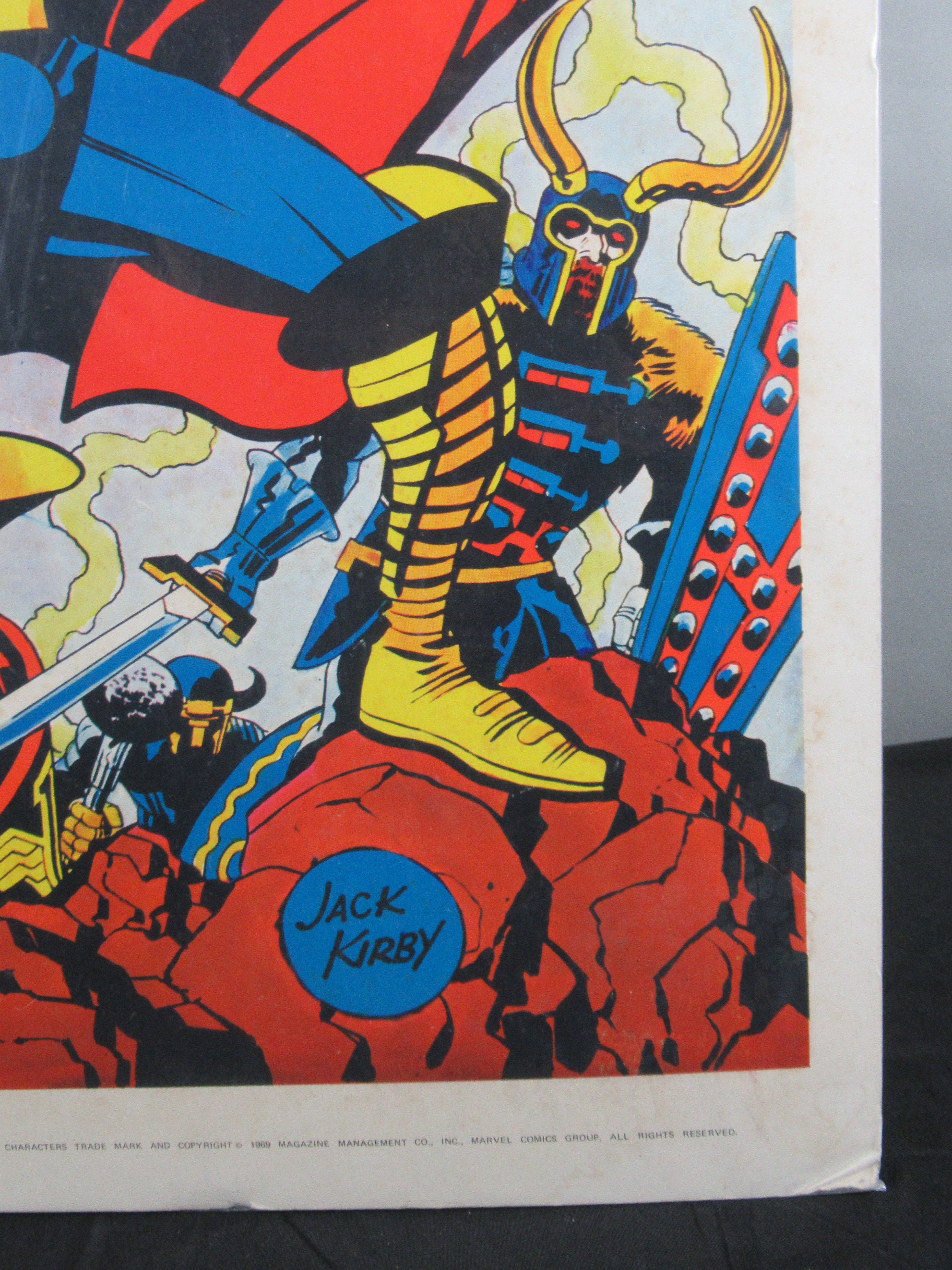 THOR Marvel Mania Jack Kirby Signed Poster - Marvel (1969)