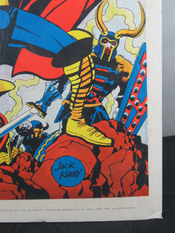 THOR Marvel Mania Jack Kirby Signed Poster - Marvel (1969)