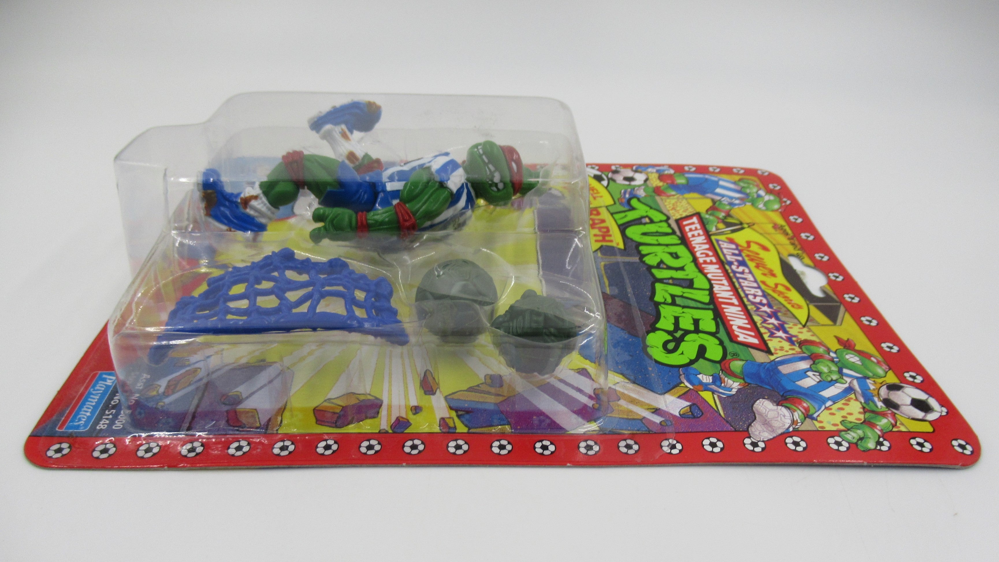 Teenage Mutant Ninja Turtles Shell Kickin' & Grand Slammin' Raph Sewer Sports All-Star 4.5" Figure TMNTs - Playmates (1991)