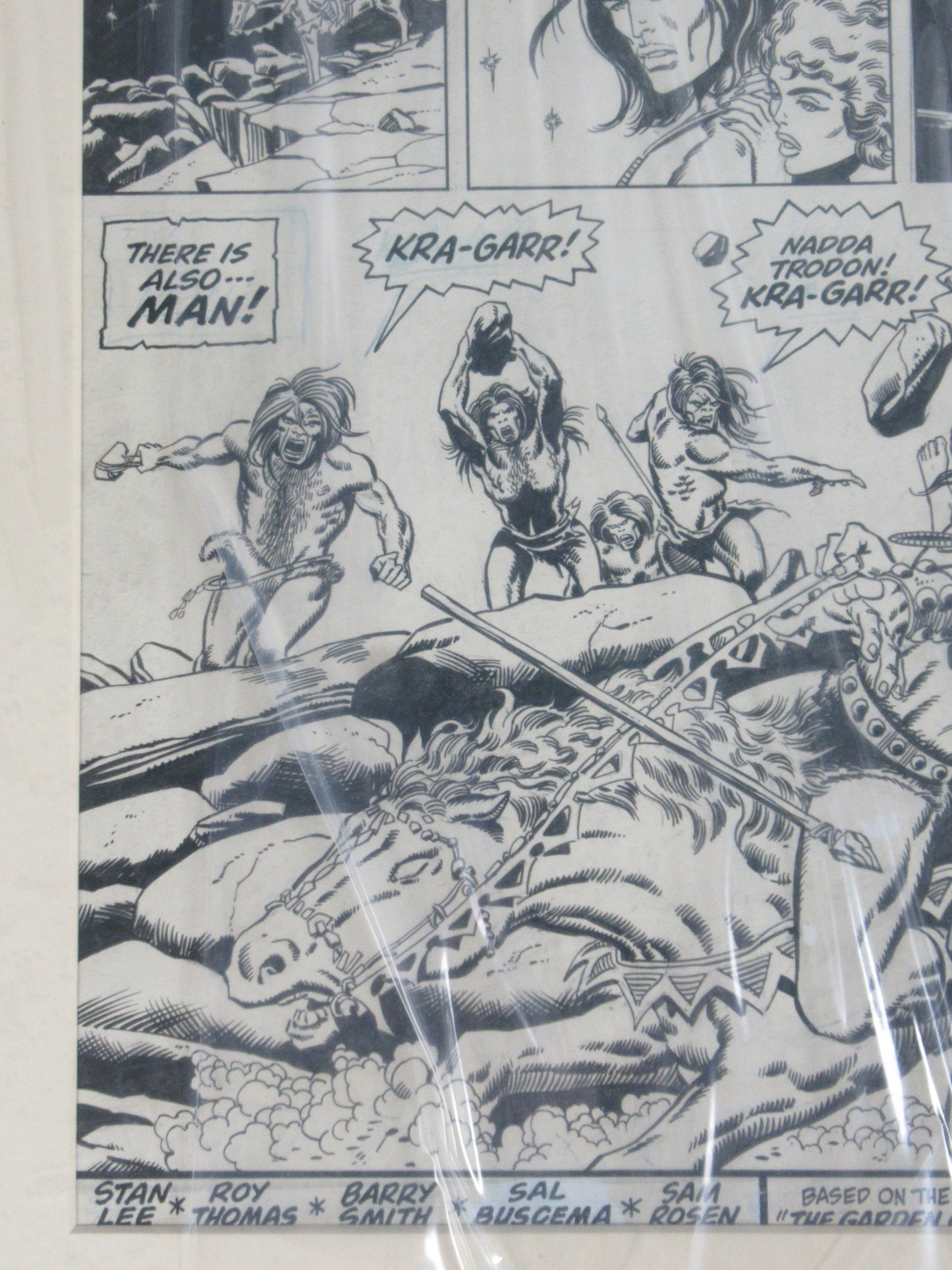 CONAN THE BARBARIAN #9 Splash Original Production Art - (1976) Vintage Art Layout Poster