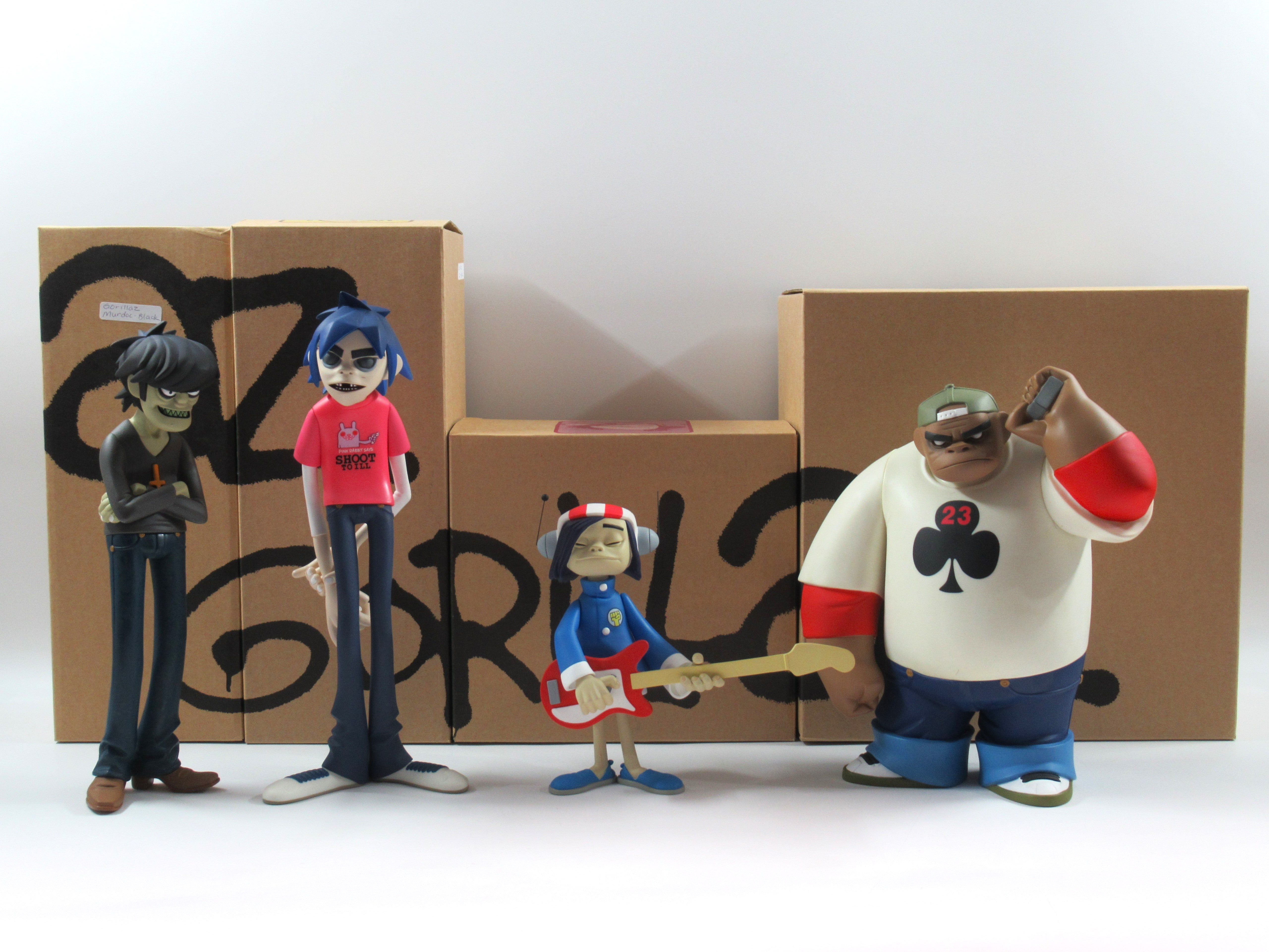 GORILLAZ Black Series Vinyl Figure Set of (4) - Kidrobot (2005) 2-D, M –  Back to the Past Collectibles