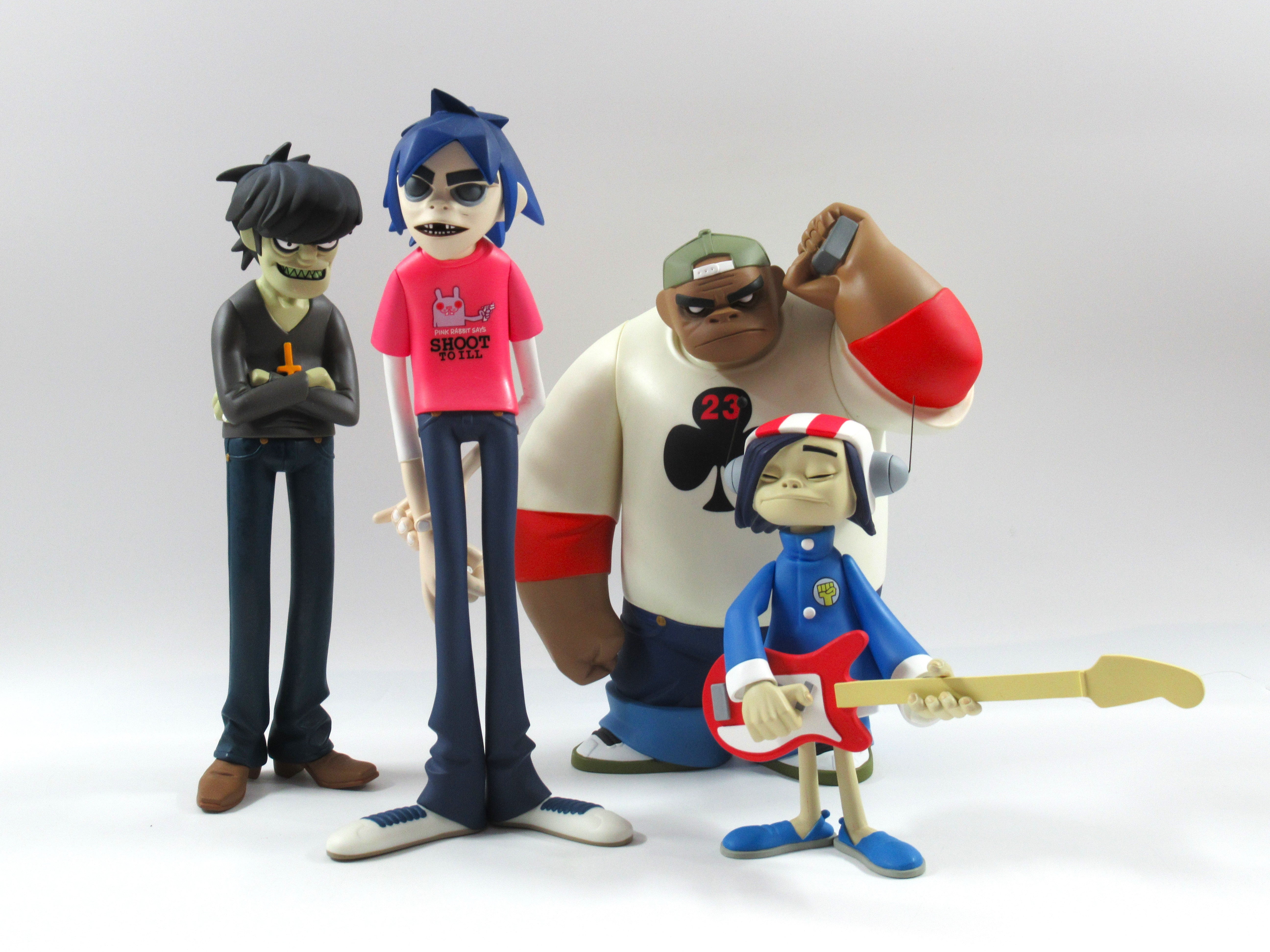 GORILLAZ Black Series Vinyl Figure Set of (4) - Kidrobot (2005) 2-D, M –  Back to the Past Collectibles