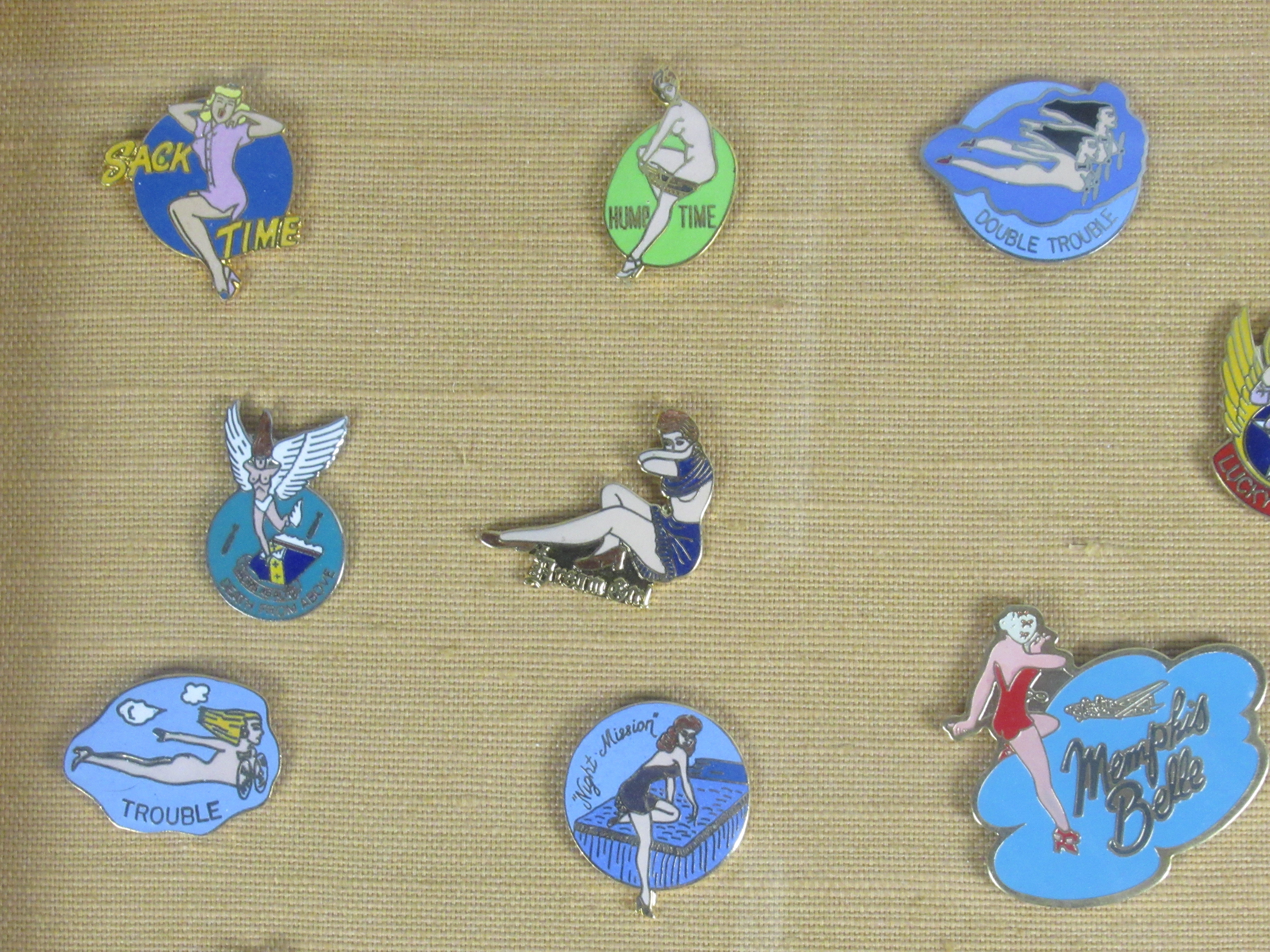 Nose-Art Pin-up Girl Framed Pin Display - United States Air Force