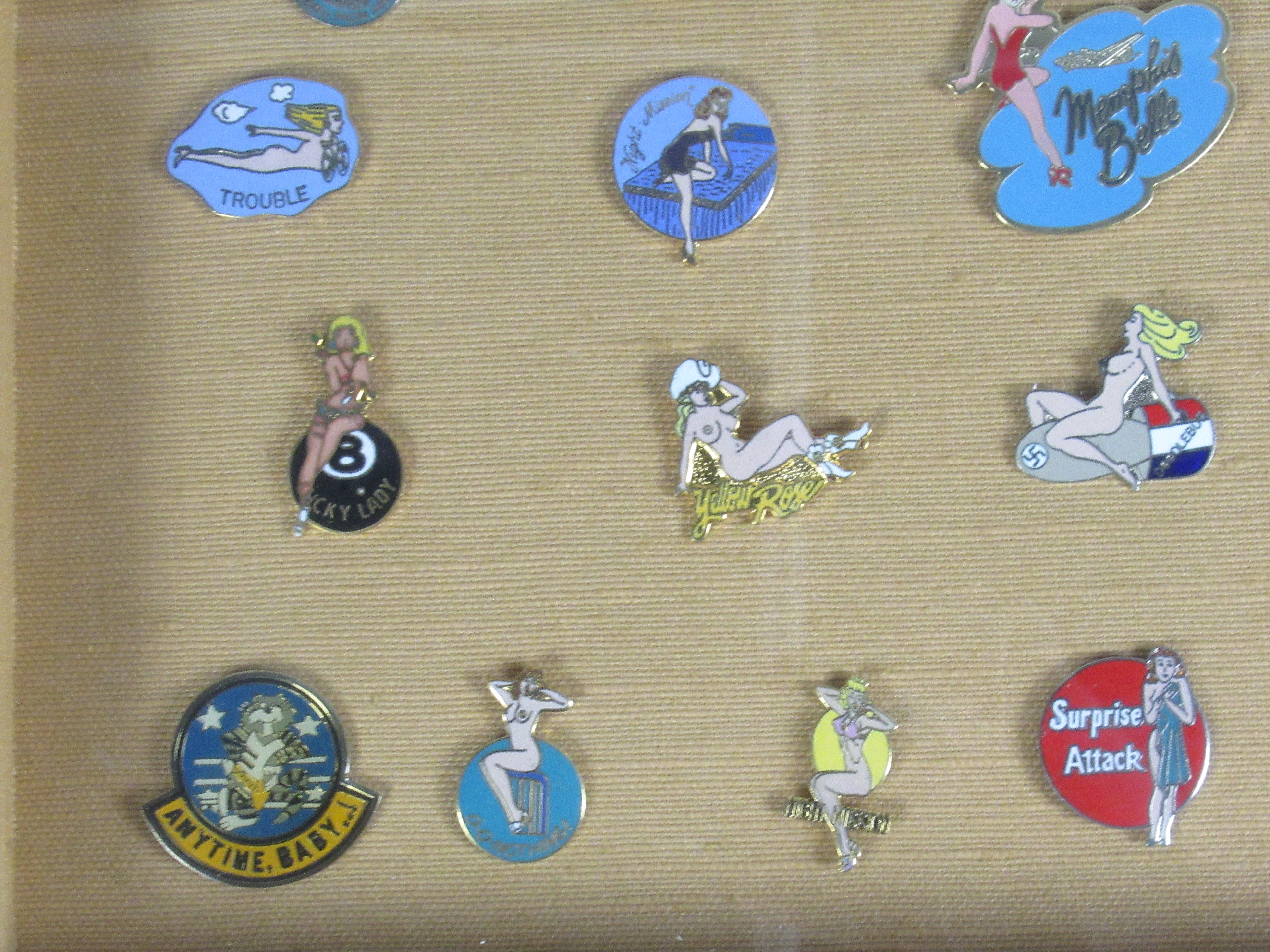 Nose-Art Pin-up Girl Framed Pin Display - United States Air Force