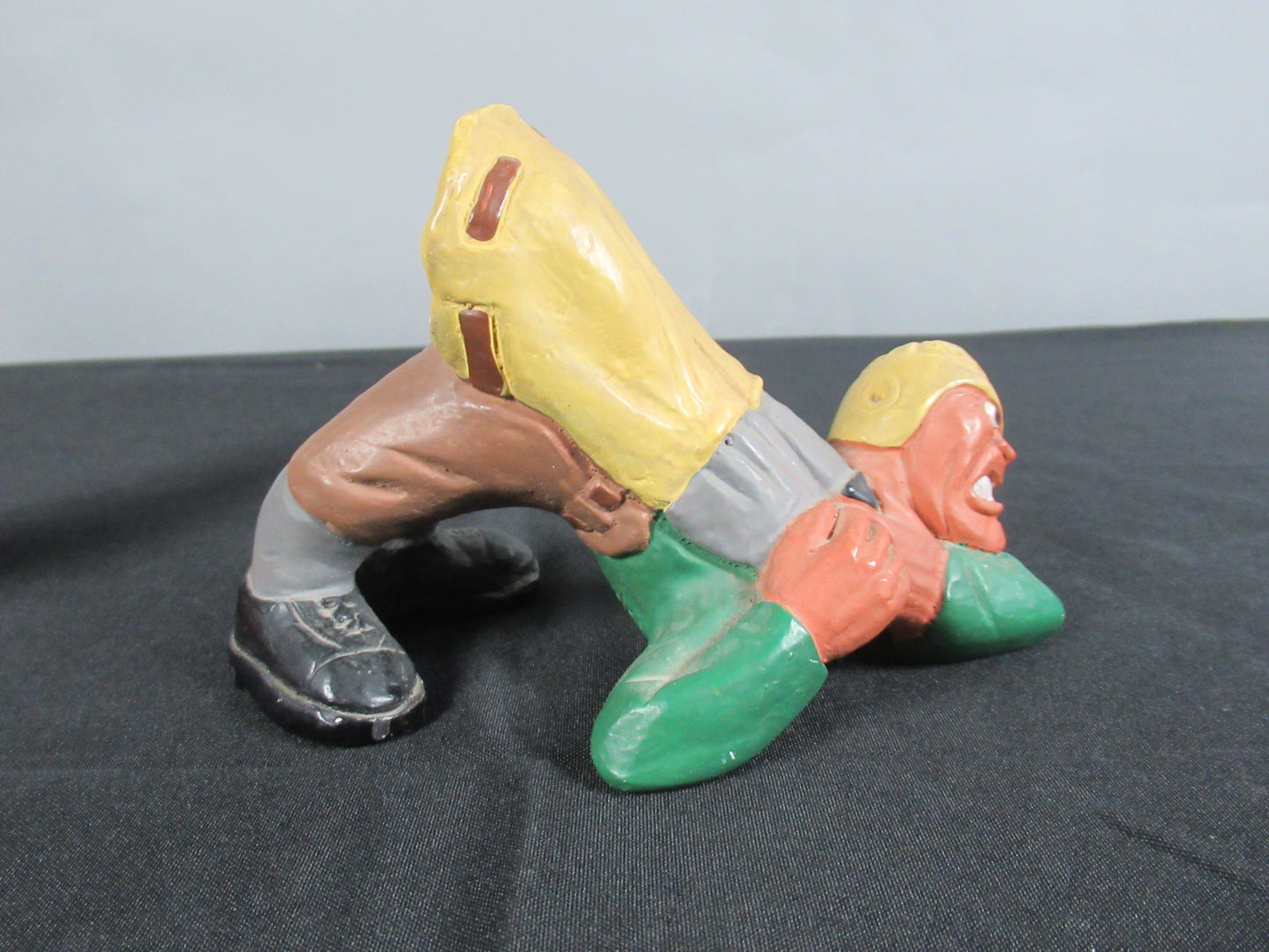 VINTAGE Football Figure Pair Set - L. L. Rittgers (c. 1940s) Collectible Sport Chalkware Statuettes