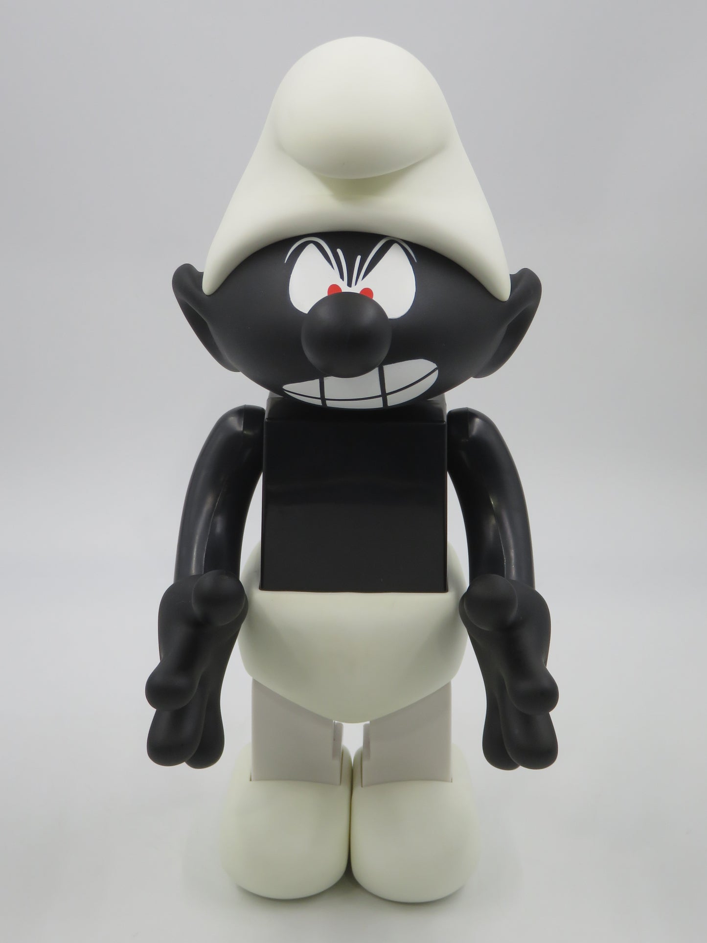 KUBRICK The Smurfs Black Peyo Smurf 400% Figure - Medicom Toy (2005) 12" Art Toy