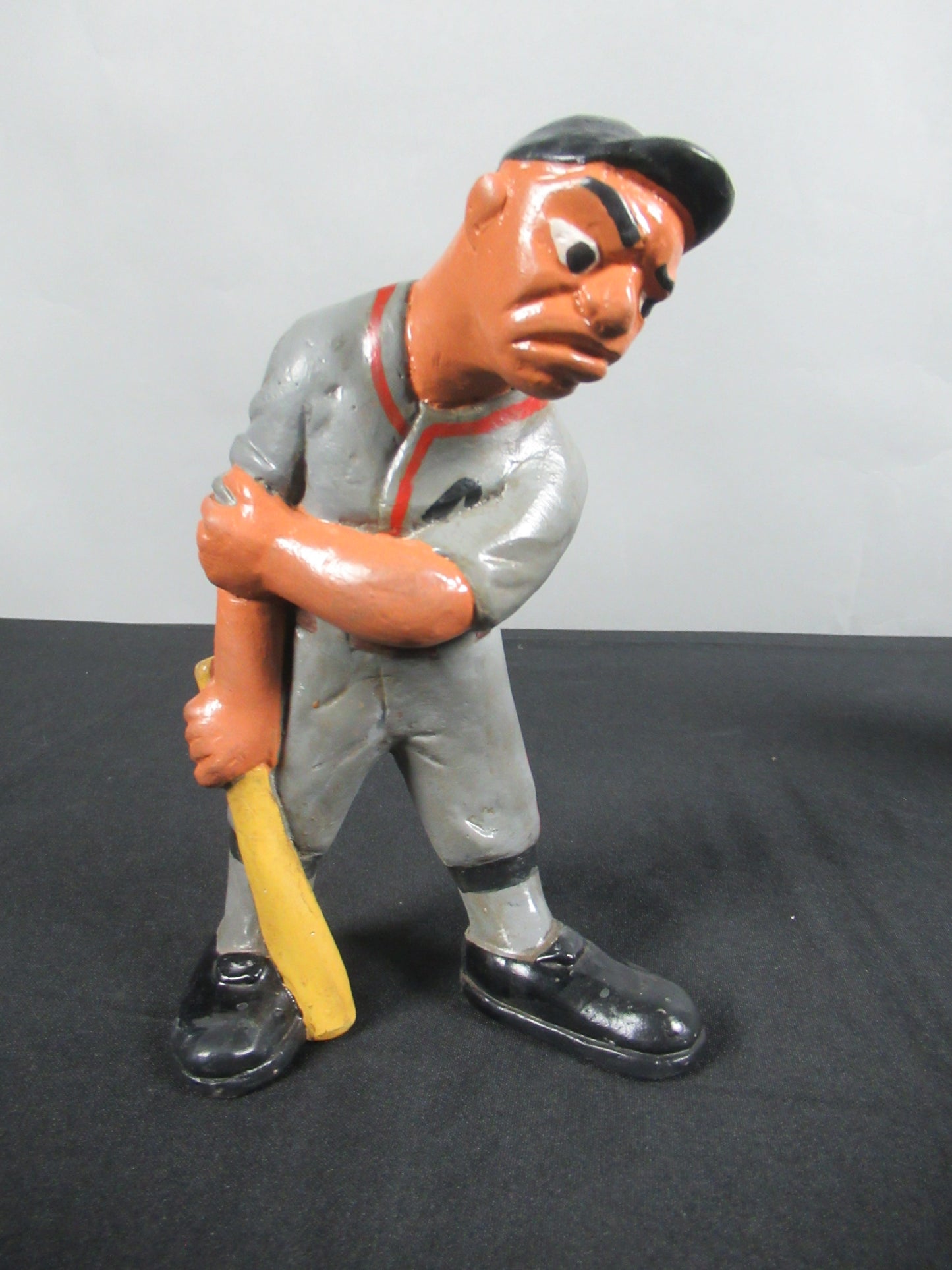 VINTAGE Baseball Figure Trio Set  - L. L. Rittgers (c. 1940s) Collectible Sport Chalkware Statuettes