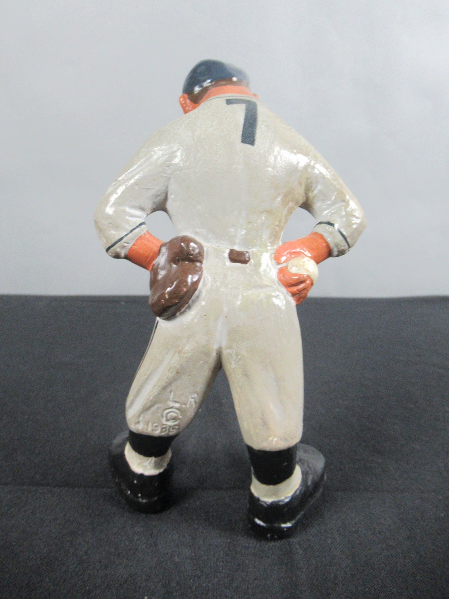 VINTAGE Baseball Figure Trio Set  - L. L. Rittgers (c. 1940s) Collectible Sport Chalkware Statuettes