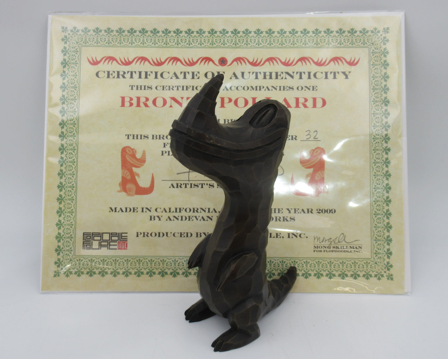 TIM BISKUP Bronze Pollard Statue - Flopdoodle Inc. (2009) Limited Edition #32/44 RARE Art Piece