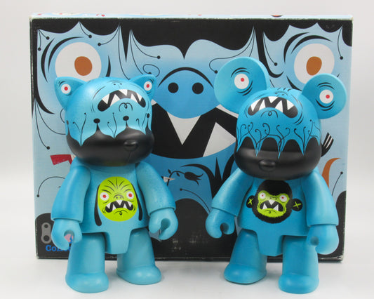 QEE COLLECTION Deco Armageddon 8" Vinyl Figure Set  - Toy2r/Tim Biskup (2005) Limited Edition #061/250 Art Toy