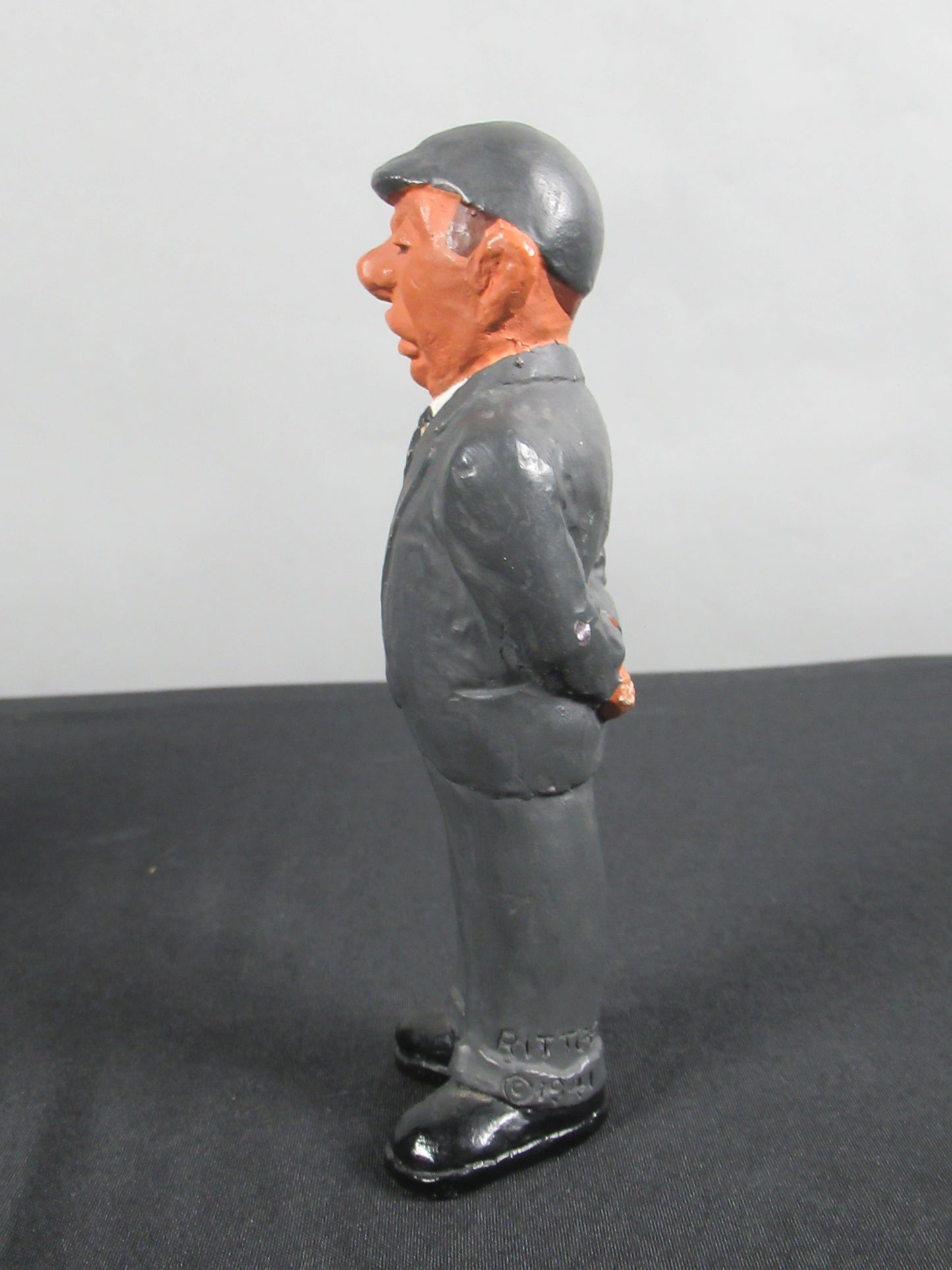 VINTAGE Baseball Umpire & Batter Figure Set - L. L. Rittgers (c. 1940s) Collectible Sport Chalkware Statuettes