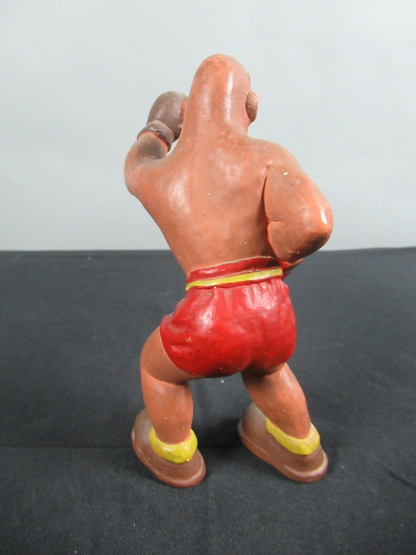 VINTAGE Boxing Figure Trio Set - L. L. Rittgers (c. 1940s) Collectible Sport Chalkware Statuettes