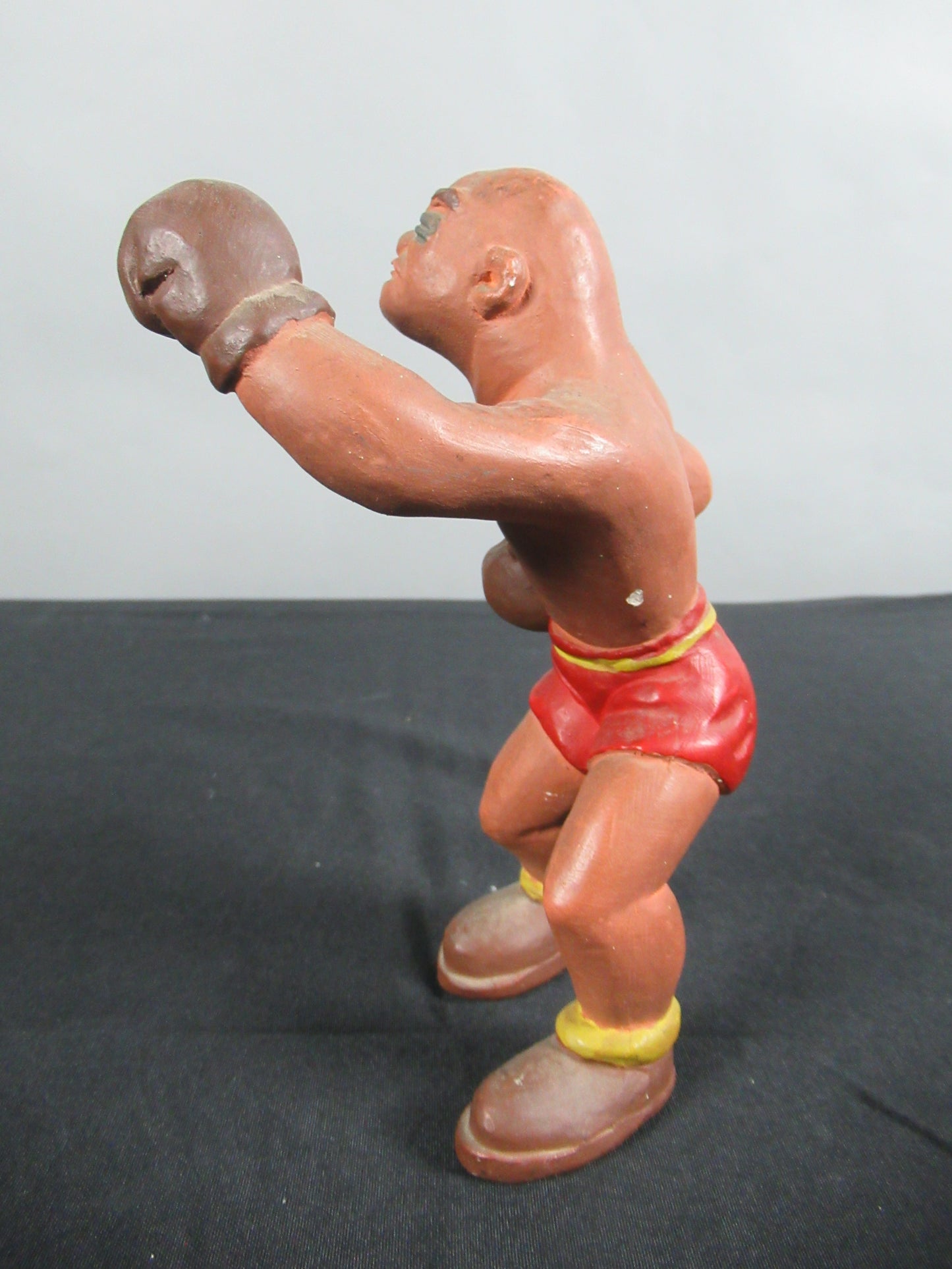 VINTAGE Boxing Figure Trio Set - L. L. Rittgers (c. 1940s) Collectible Sport Chalkware Statuettes