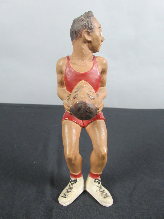 VINTAGE Basketball Player Figure - L. L. Rittgers (c. 1940s) Collectible Sport Chalkware Statuettes