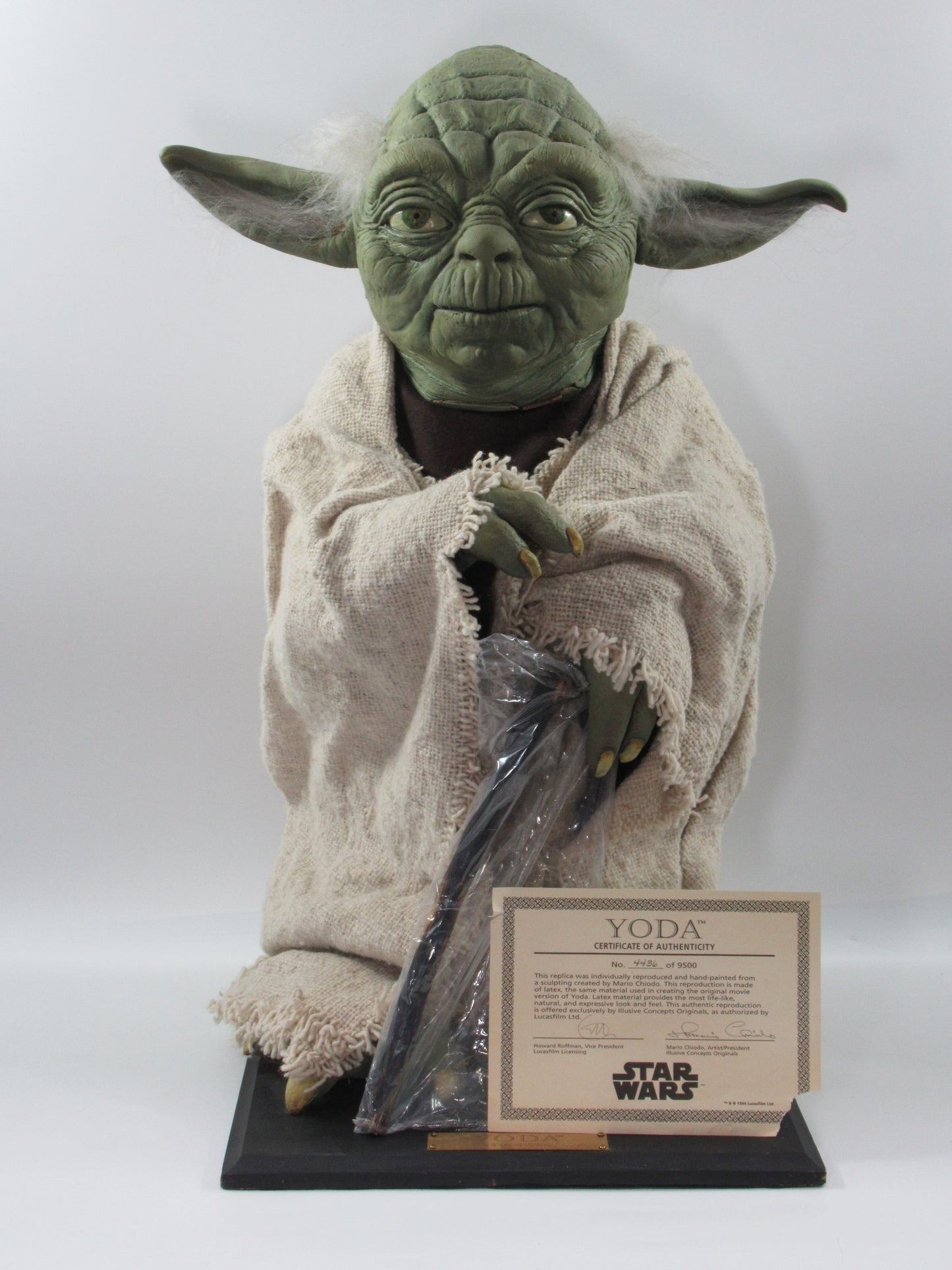 STAR WARS Yoda 24" Figure - Illusive Concepts (1994) Mario Chiodo The Empire Strikes Back