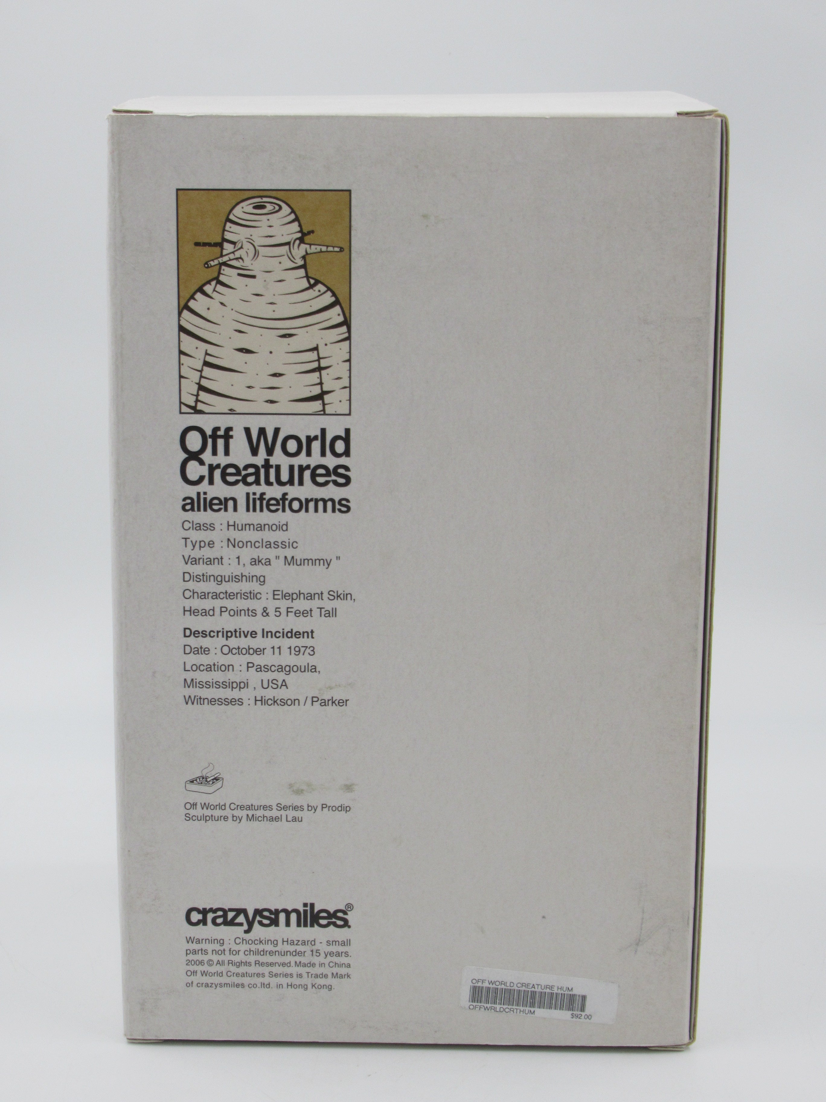 OFF WORLD CREATURES Pascagoula Alien - CrazySmiles (2006) Michael Lau Vinyl Art Toy