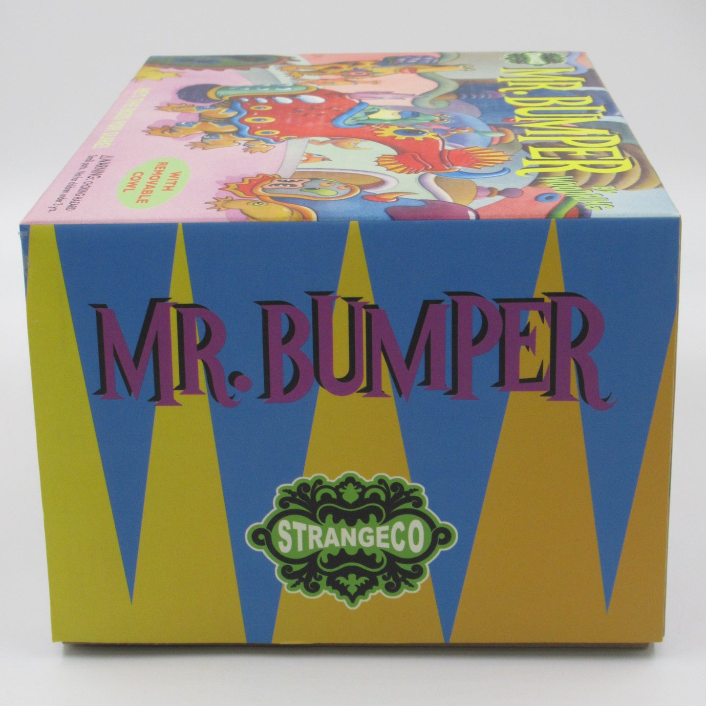 JIM WOODRING Mr. Bumper Vinyl Figure Green/Yellow Variant - StrangeCo (2006) Art Toy