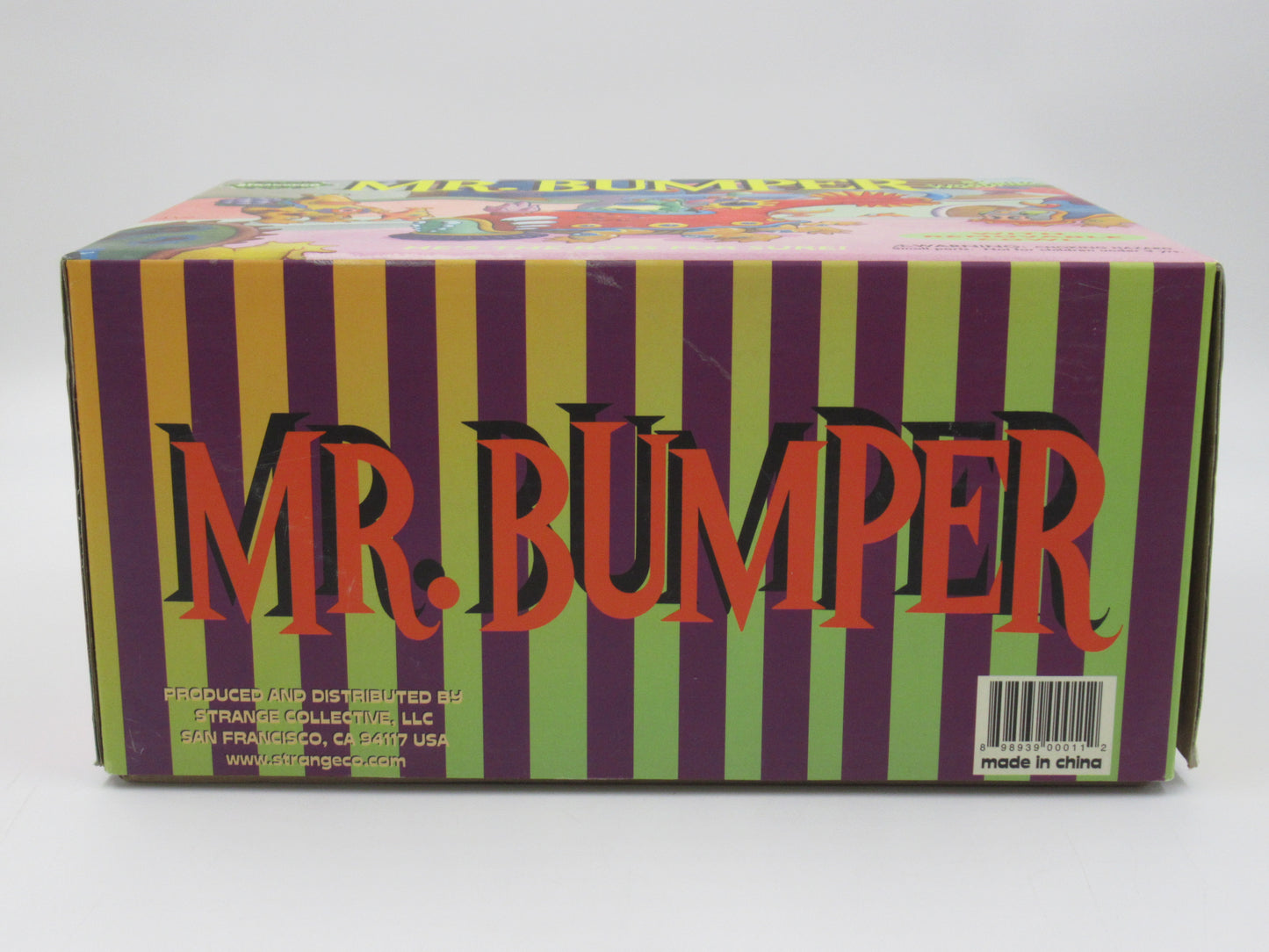 JIM WOODRING Mr. Bumper Vinyl Figure Green/Yellow Variant - StrangeCo (2006) Art Toy