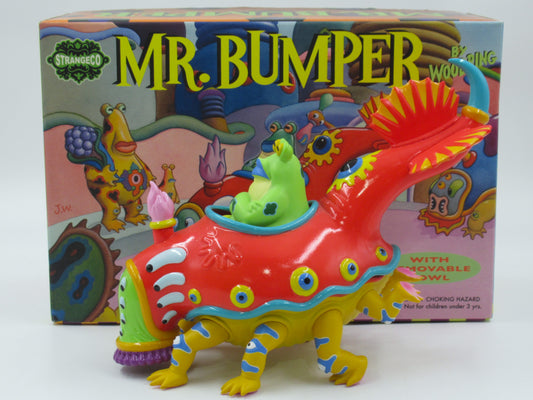 JIM WOODRING Mr. Bumper Vinyl Figure Red/Green - StrangeCo (2006) Art Toy