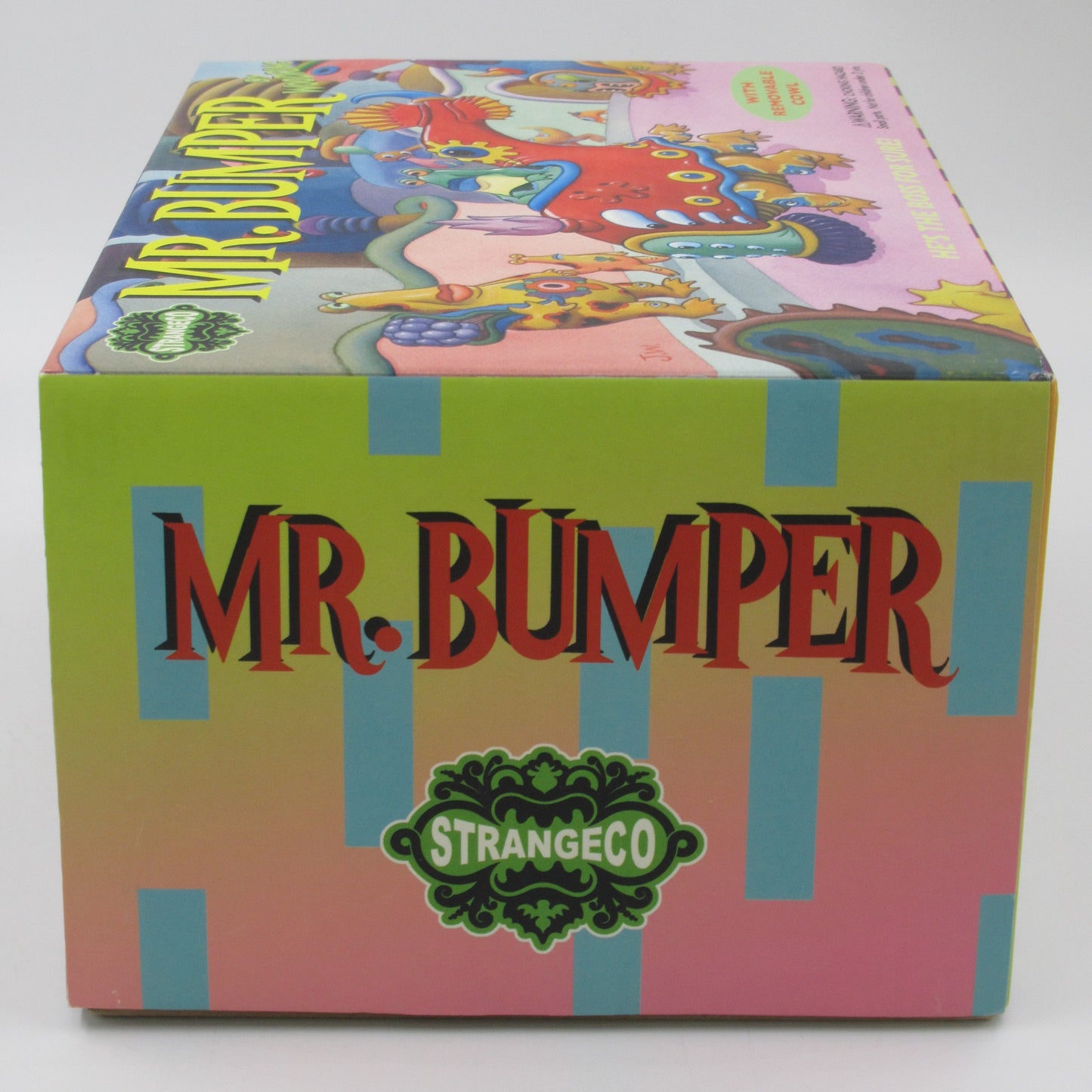 JIM WOODRING Mr. Bumper Vinyl Figure Red/Green - StrangeCo (2006) Art Toy