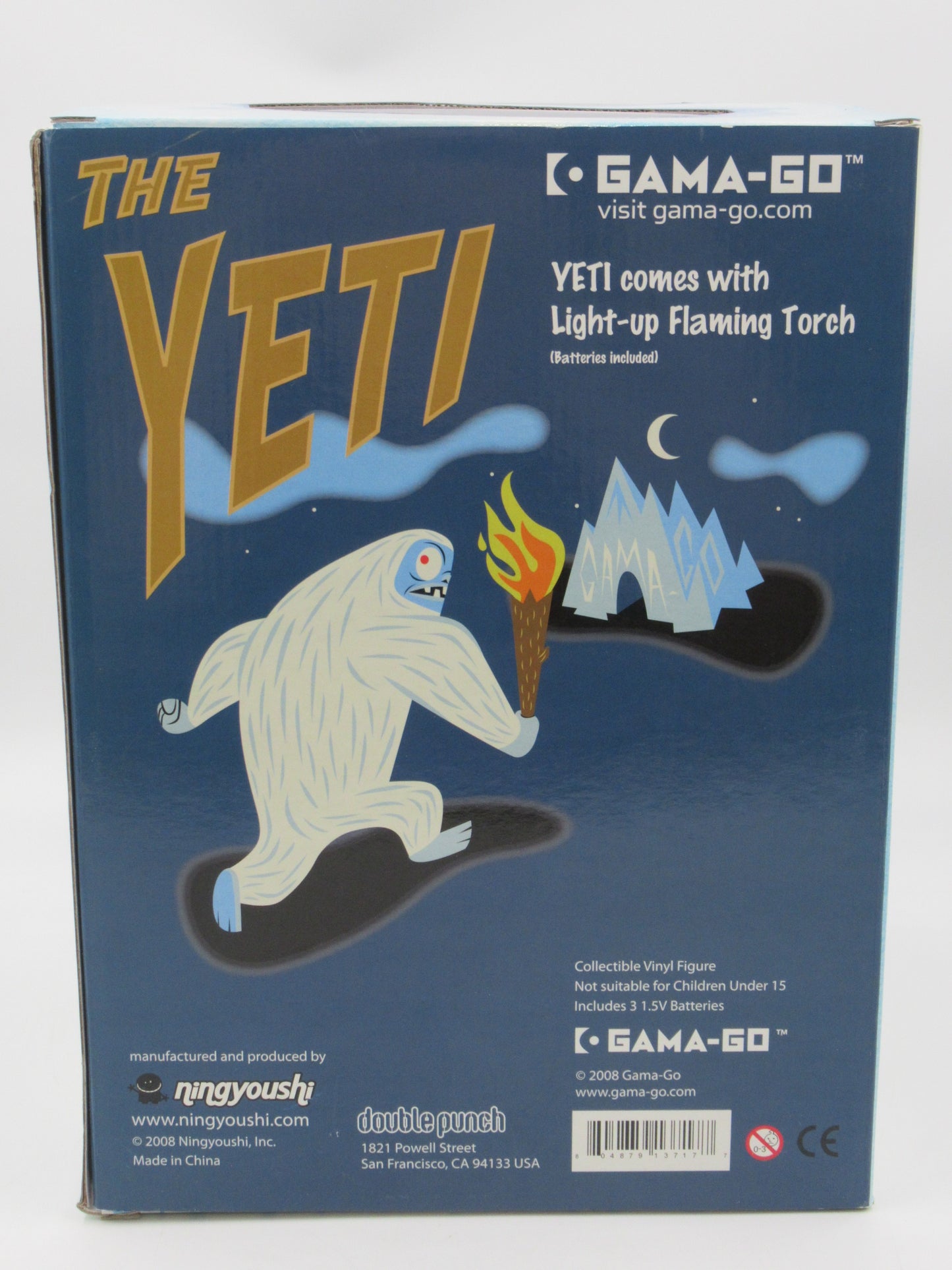 GAMA-GO The Yeti 11" Figure - Ningyoushi/Tim Biskup (2008) Vinyl Art Toy & Torch