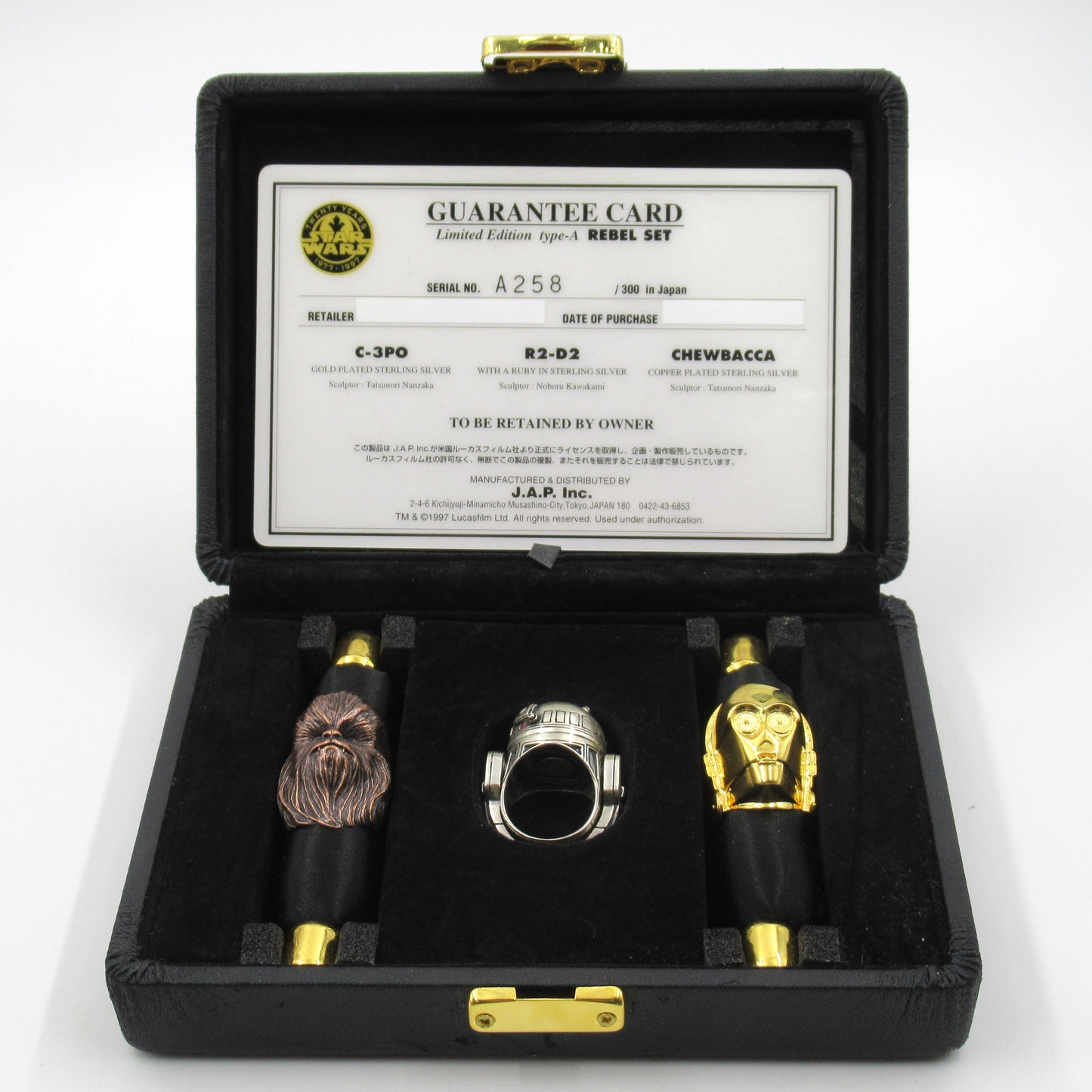 STAR WARS 20th Anniversary Galaxy Collection Rebel Ring Set - J.A.P. Inc (1997) Limited Edition