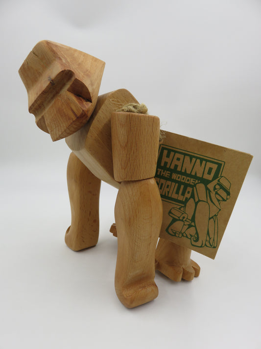 HANNNO The Wooden Gorilla Figure - Areaware (2000s) Designer Art Toy