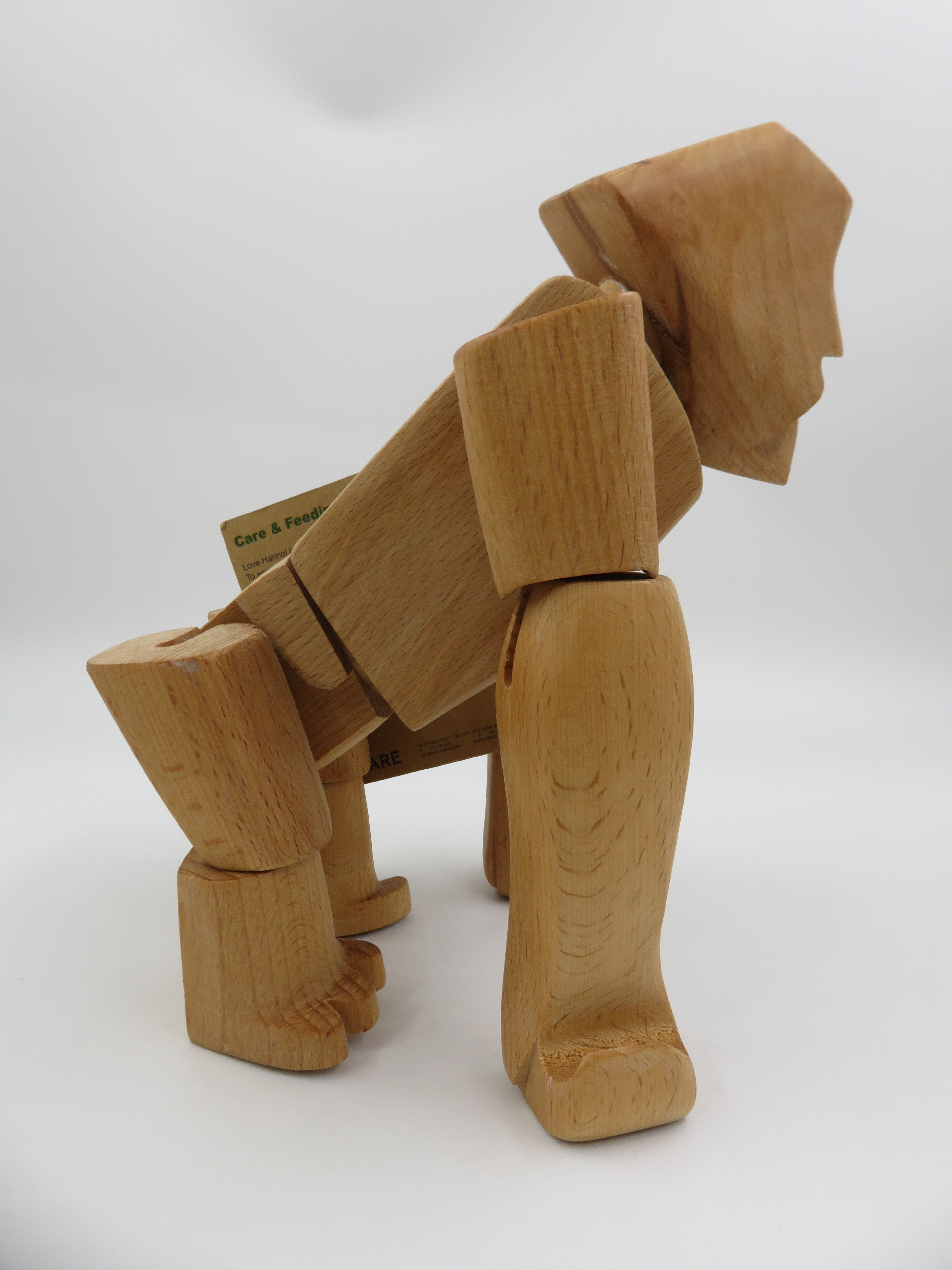 HANNNO The Wooden Gorilla Figure - Areaware (2000s) Designer Art Toy