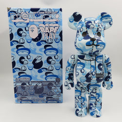 BEARBRICK Blue Milo Bape Play 400% Figure Medicom Toy (2007) Bathing Ape Art Toy