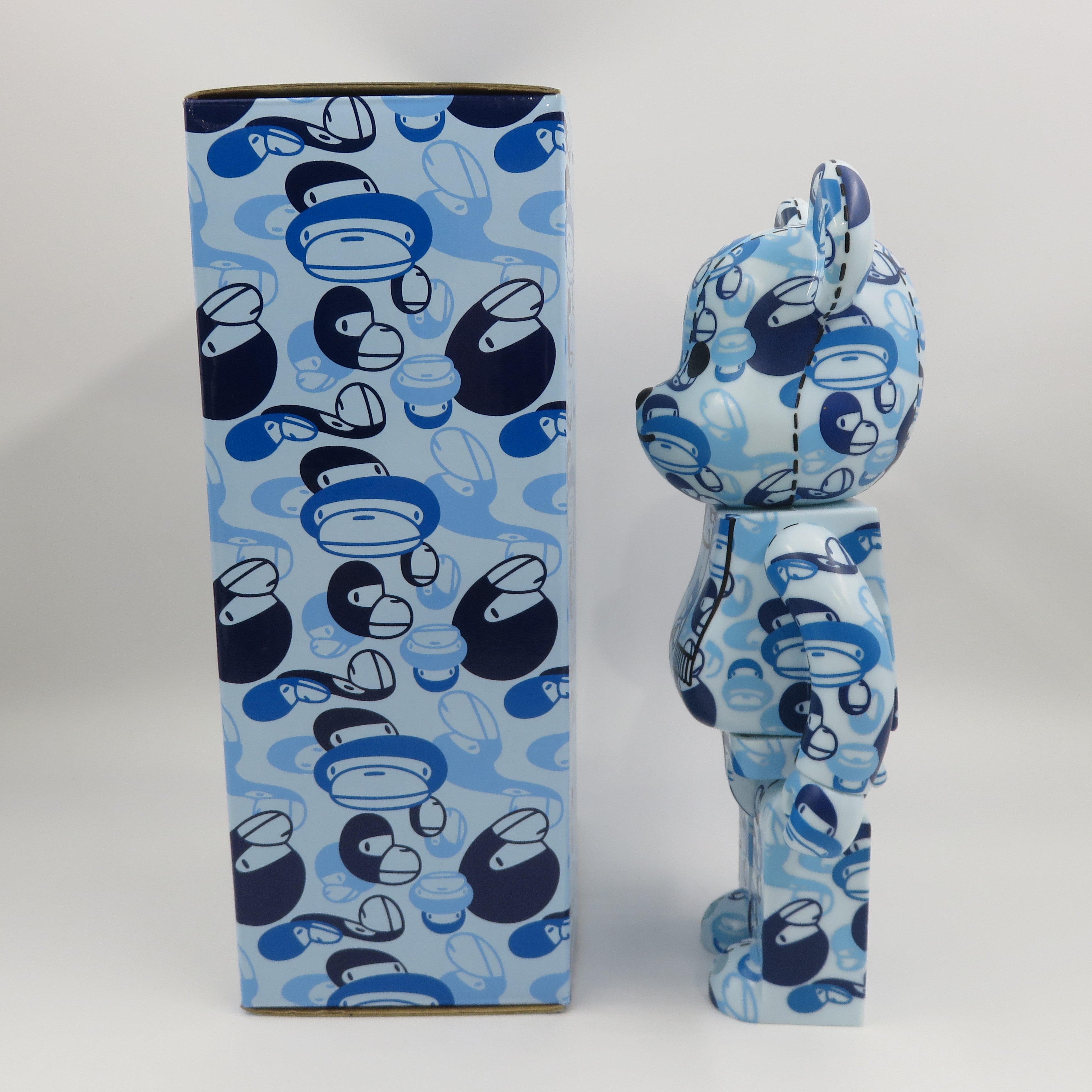 BEARBRICK Blue Milo Bape Play 400% Figure Medicom Toy (2007) Bathing Ape Art Toy