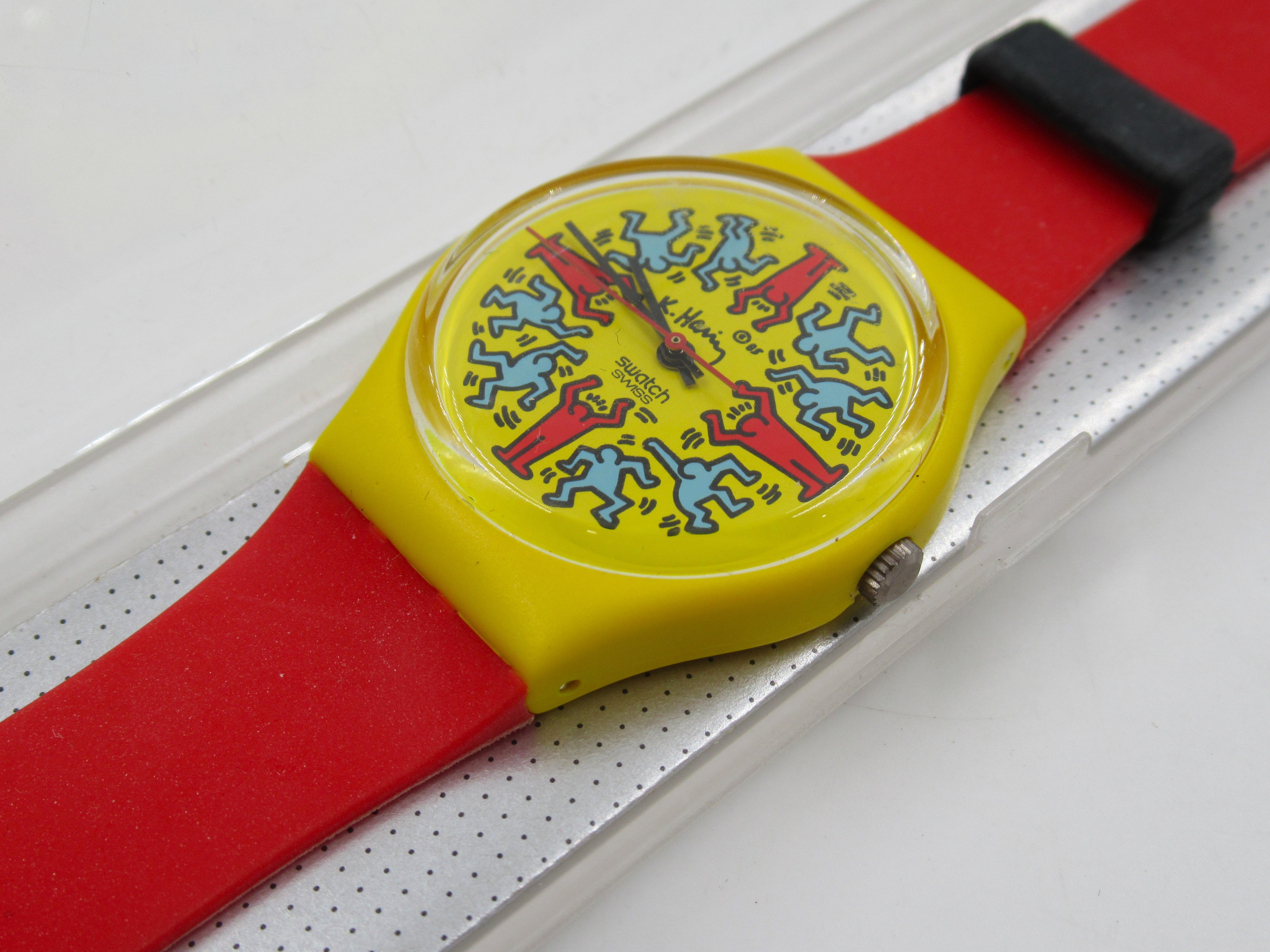 KEITH HARING Model GZ100 Quartz Wristwatch - Swatch (1985) #4319/9999