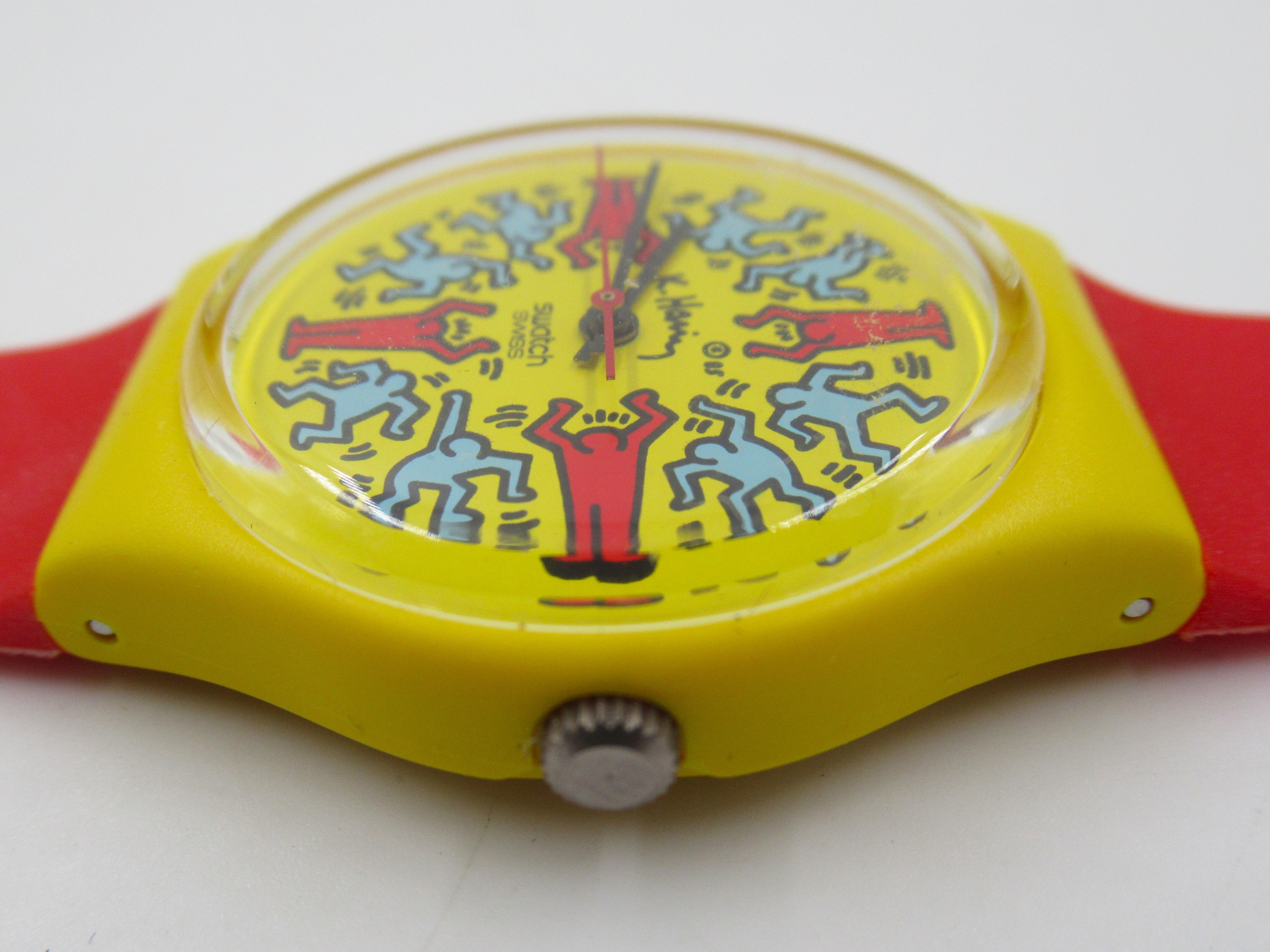 KEITH HARING Model GZ100 Quartz Wristwatch - Swatch (1985) #4319/9999