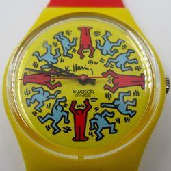 KEITH HARING Model GZ100 Quartz Wristwatch - Swatch (1985) #4319/9999