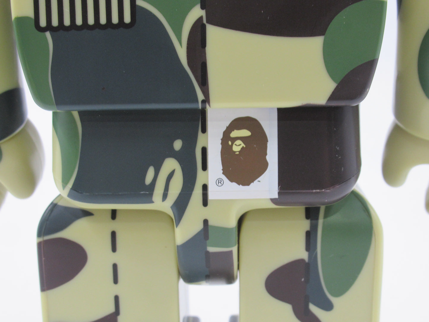 BEARBRICK Green Camo Bape Play 400% Figure - Medicom Toy (2003) Bathing Ape Art Toy