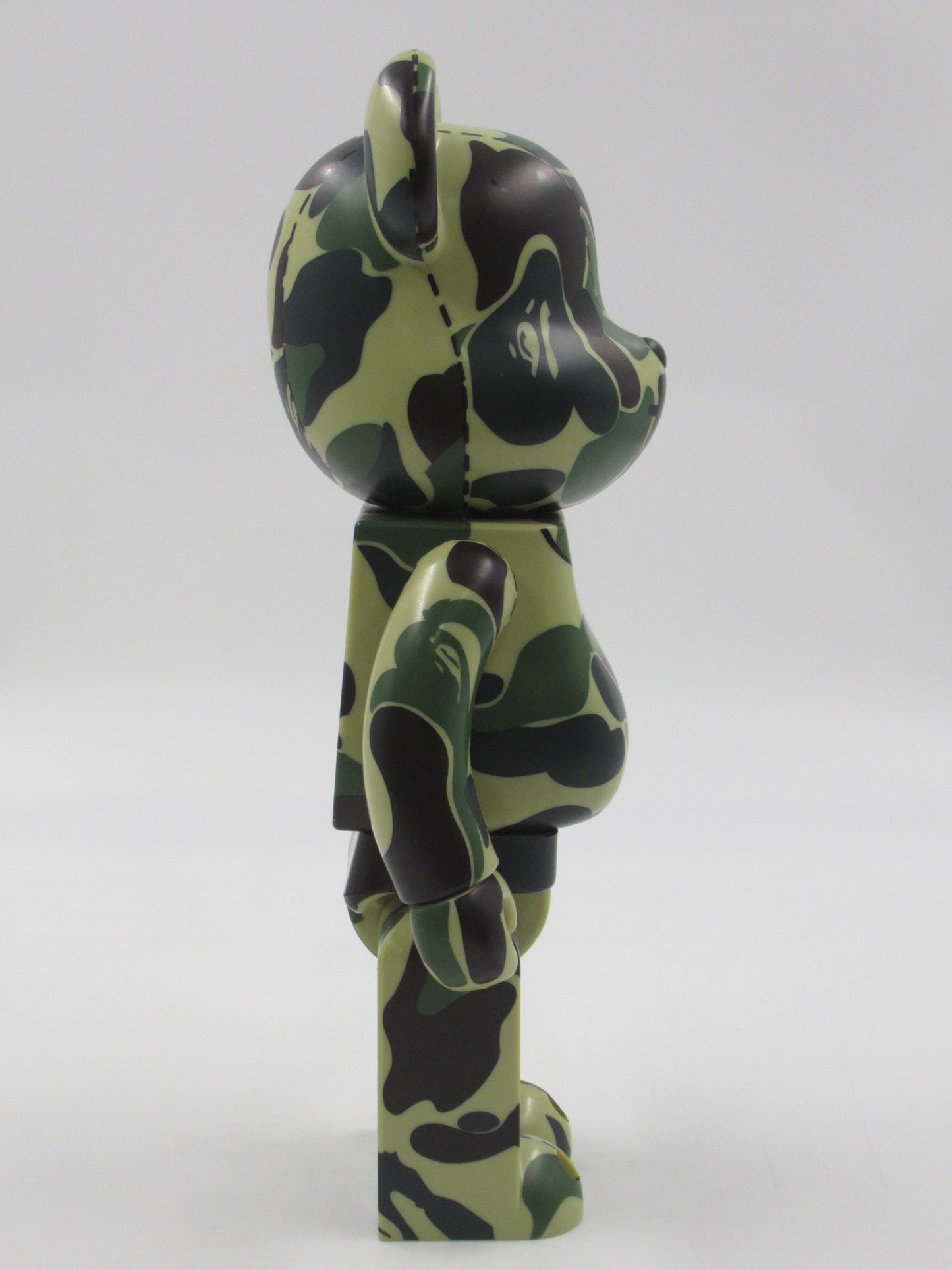 BEARBRICK Green Camo Bape Play 400% Figure - Medicom Toy (2003) Bathing Ape Art Toy