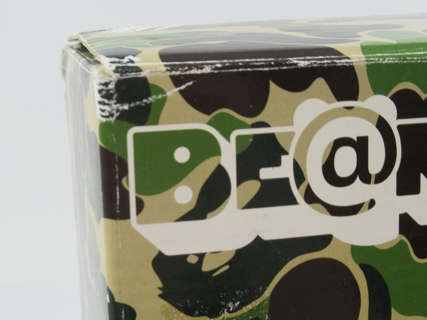 BEARBRICK Green Camo Bape Play 400% Figure - Medicom Toy (2003) Bathing Ape Art Toy