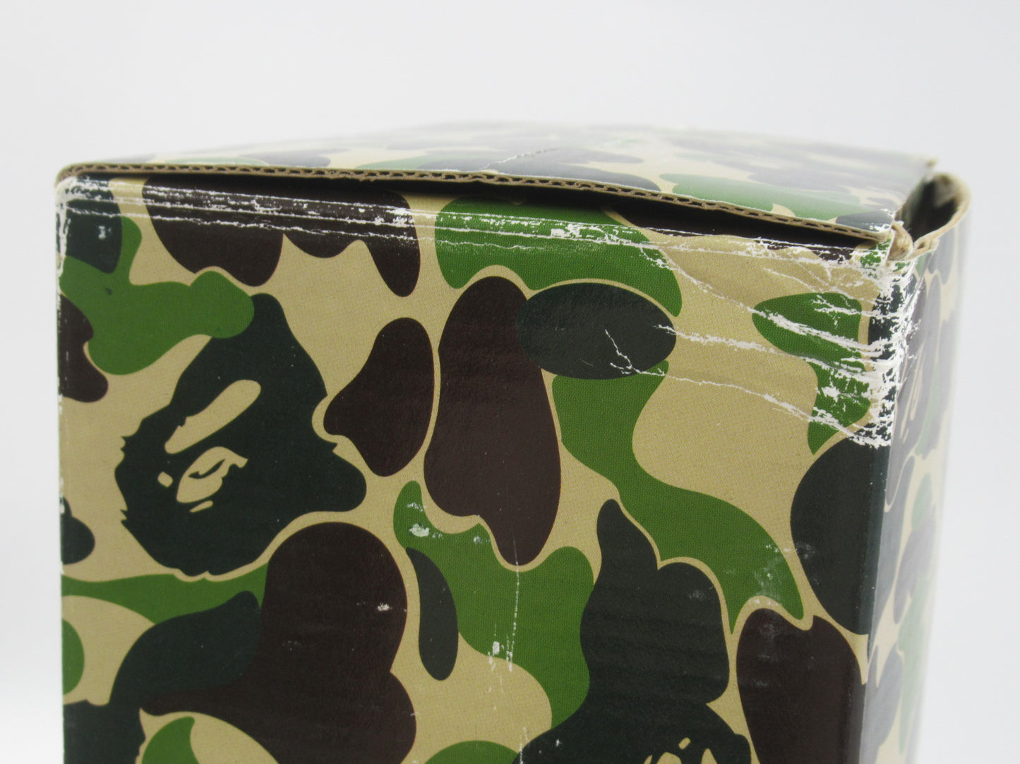 BEARBRICK Green Camo Bape Play 400% Figure - Medicom Toy (2003) Bathing Ape Art Toy