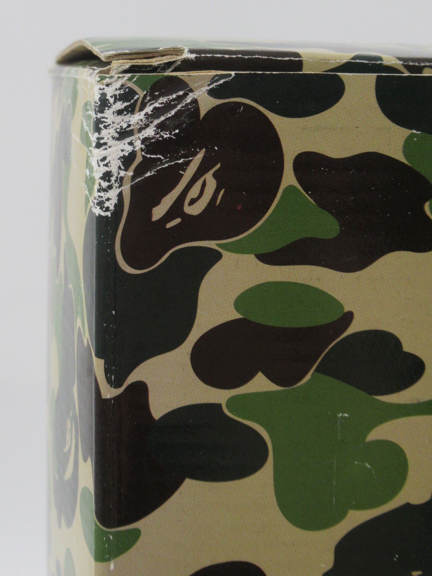 BEARBRICK Green Camo Bape Play 400% Figure - Medicom Toy (2003) Bathing Ape Art Toy