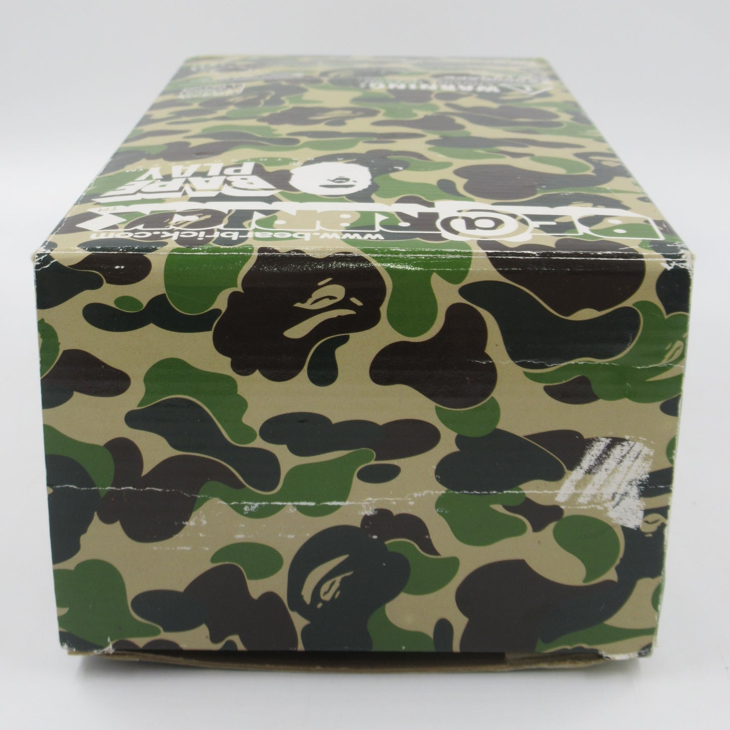 BEARBRICK Green Camo Bape Play 400% Figure - Medicom Toy (2003) Bathing Ape Art Toy